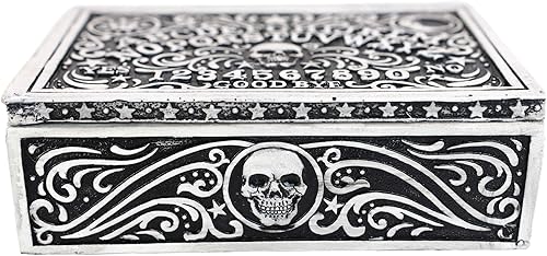 Miniatura 3 de Ebros Illustrated Ouija Spirit Board Scrying Skull Divinatory Trance Caja decorativa con planchette pintada a mano Fantasía sobrenatural Brujería