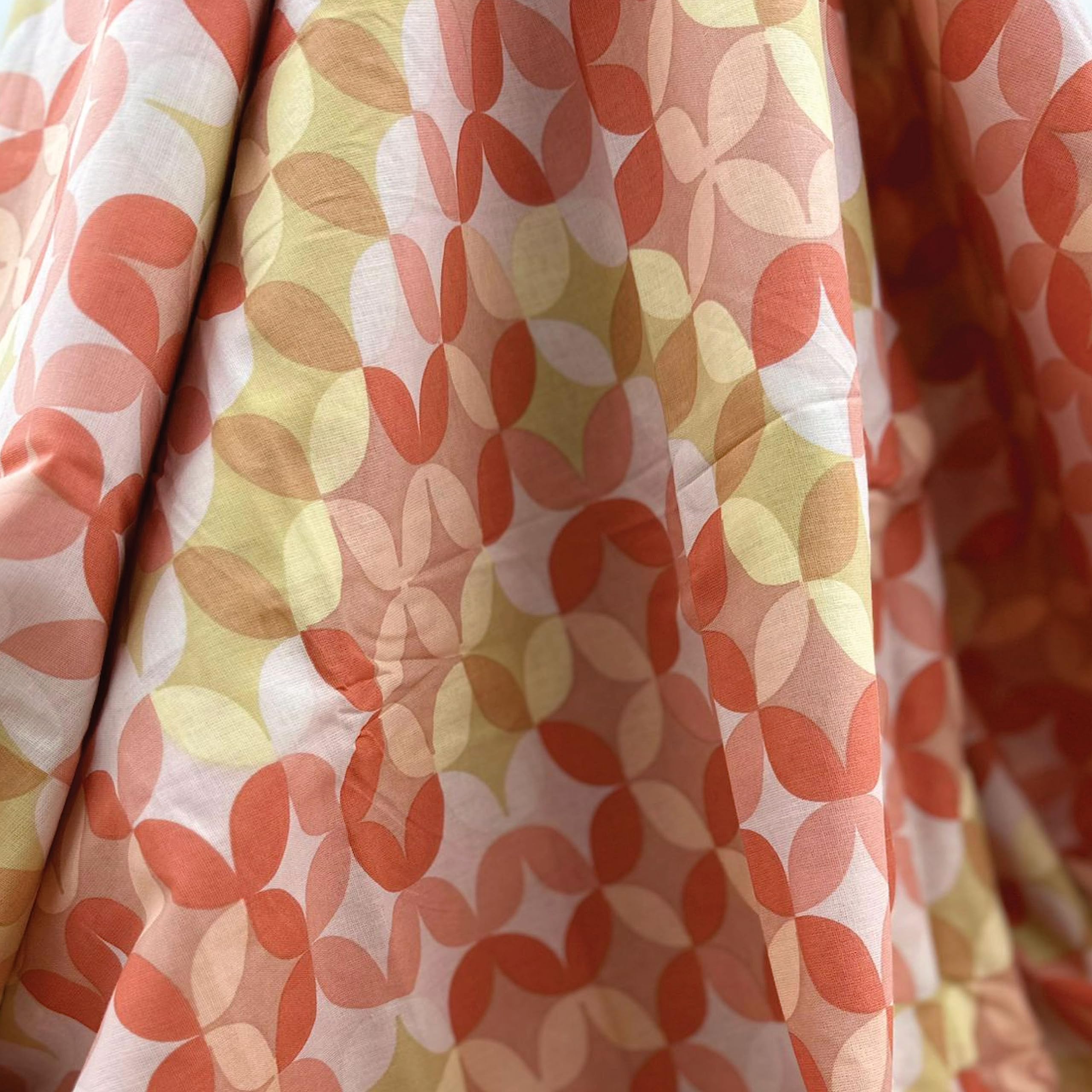 Bassetti Telo Arredo Copridivano Copritavola Lenzuolo Telo Mare Picnic Multiuso Granfoulard ELBA cm 270x270 100% Cotone Made In Italy (arancio)