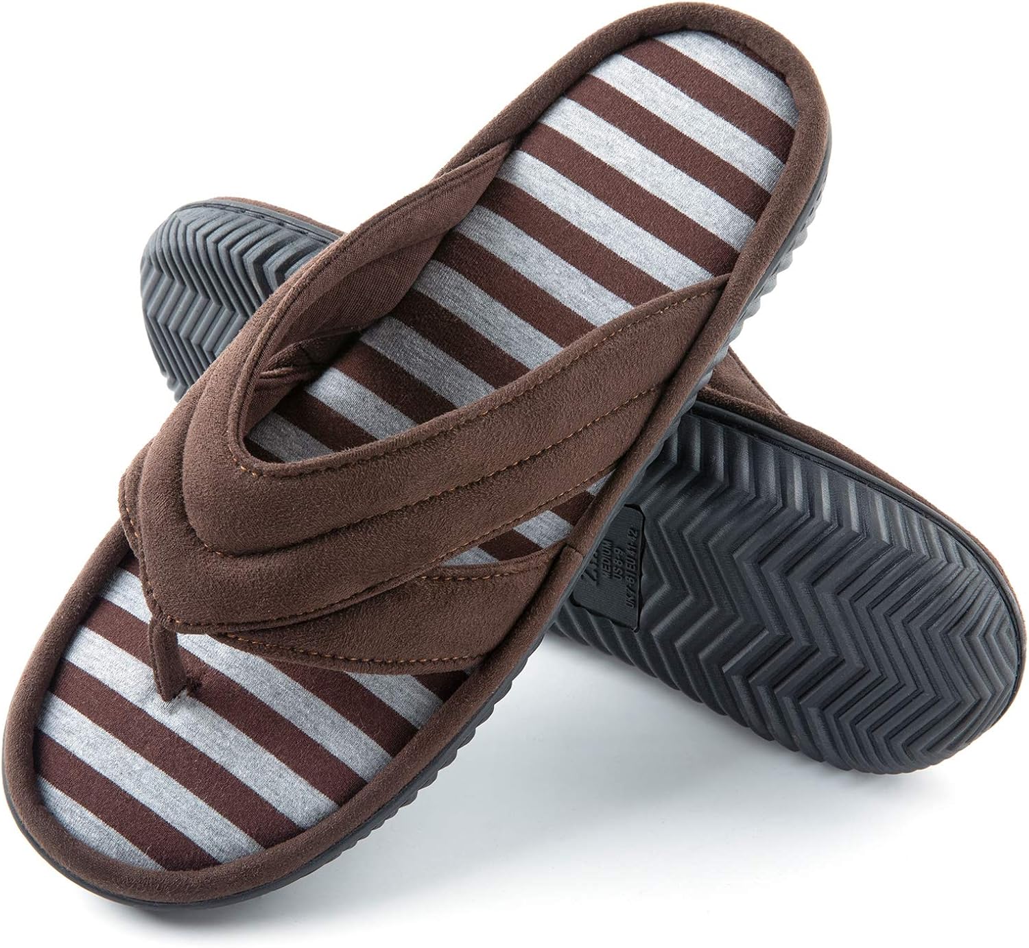 mens flip flops memory foam