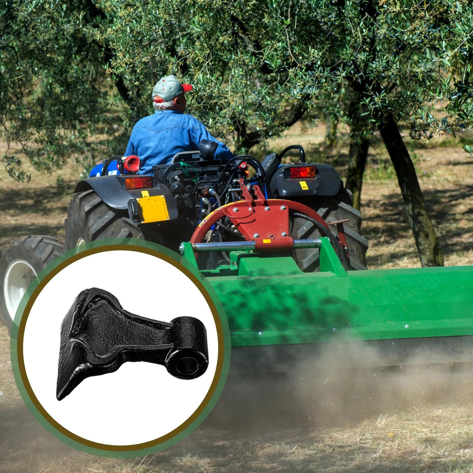 Threlaco 5 cuchillas de repuesto de acero de 3.5 pulgadas de ancho para cortacésped de tractor