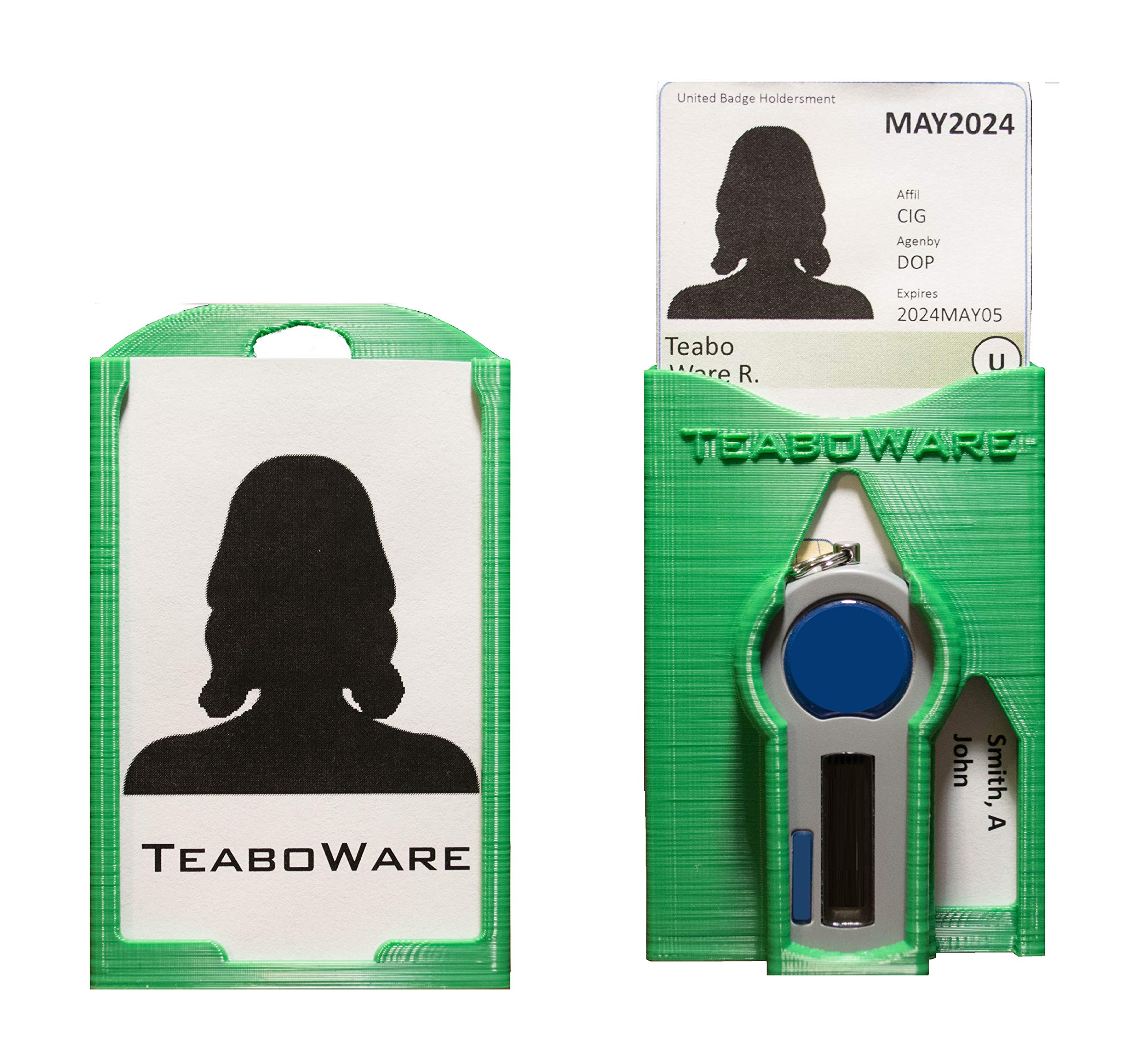 RSA Token Double Badge Holder (Double, Green)