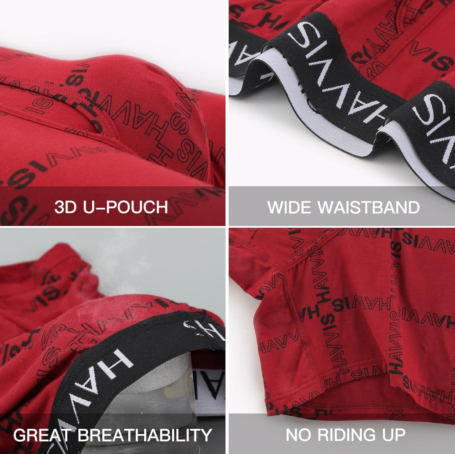 HAVVIS Men's Performance Underwear Boxer Briefs Soft Comfortable Bamboo Viscose Underwear for Men Multipack - Image 5