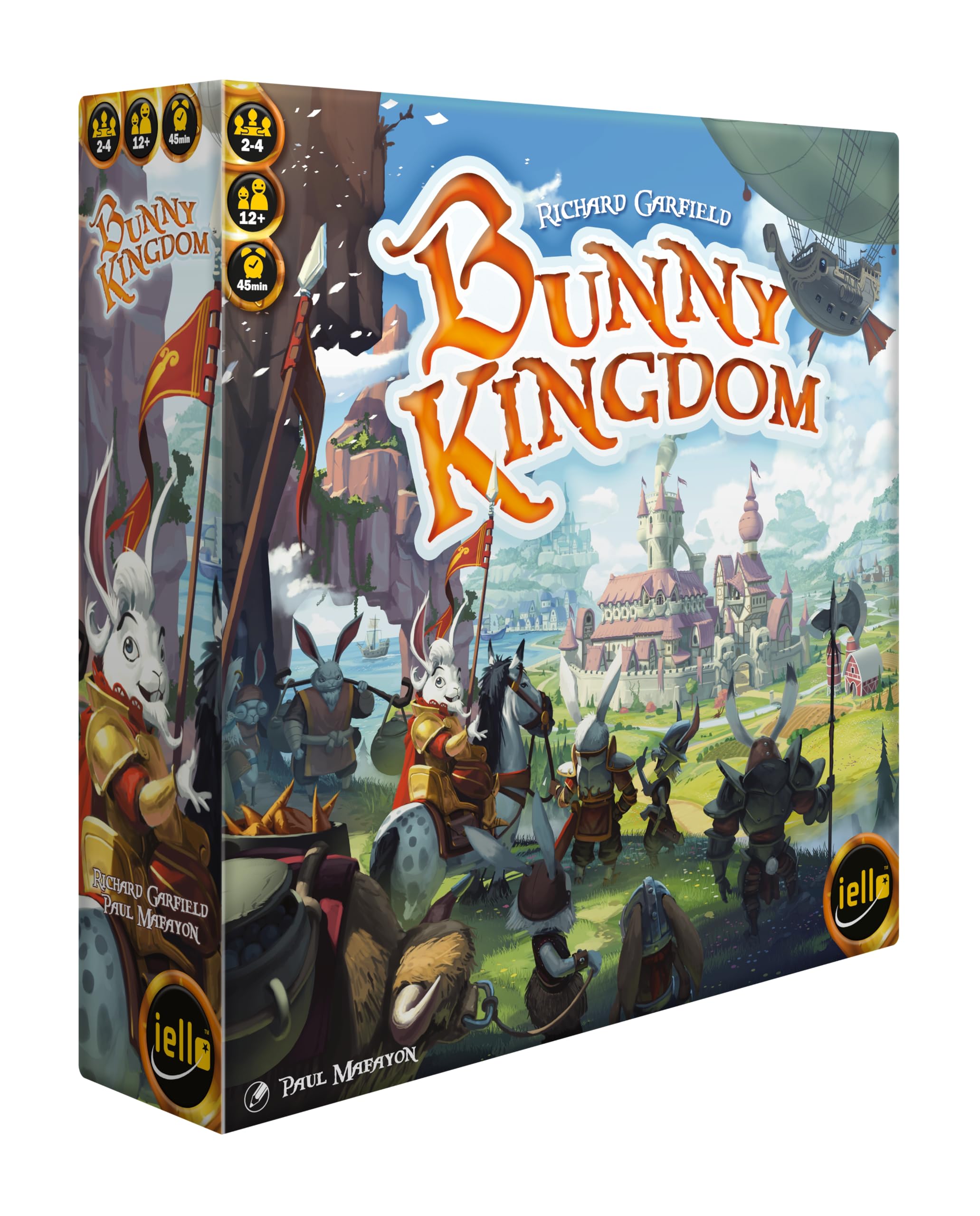 IELLO Bunny Kingdom – Version française – Jeu de Société Stratégique Familial – Draft, Placement, Conquête & Figurines Lapins | 2-4 Joueurs | 45 Min | Dès 12 Ans