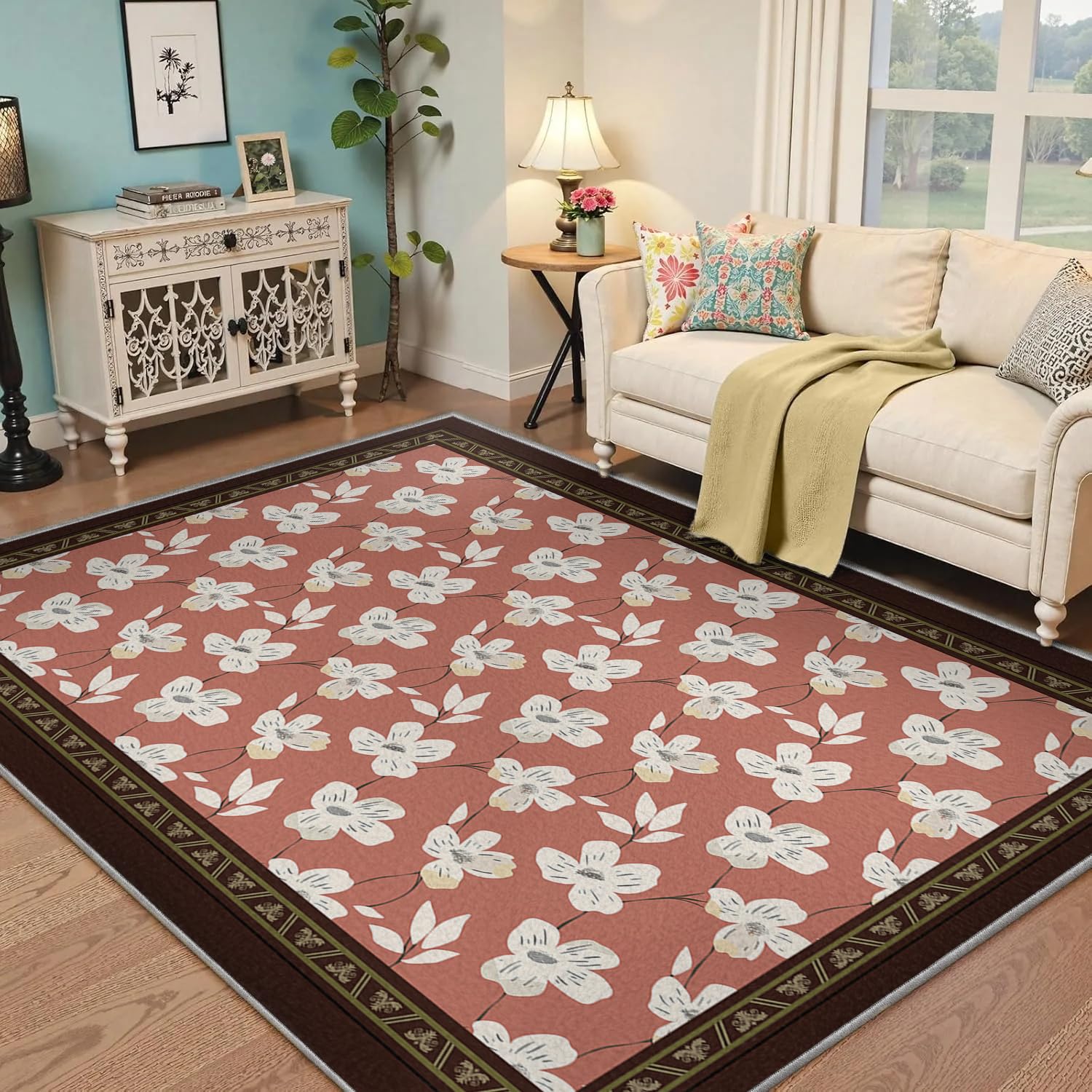 Tapis Lavable Salon 60x120 Tapis bohème Moderne