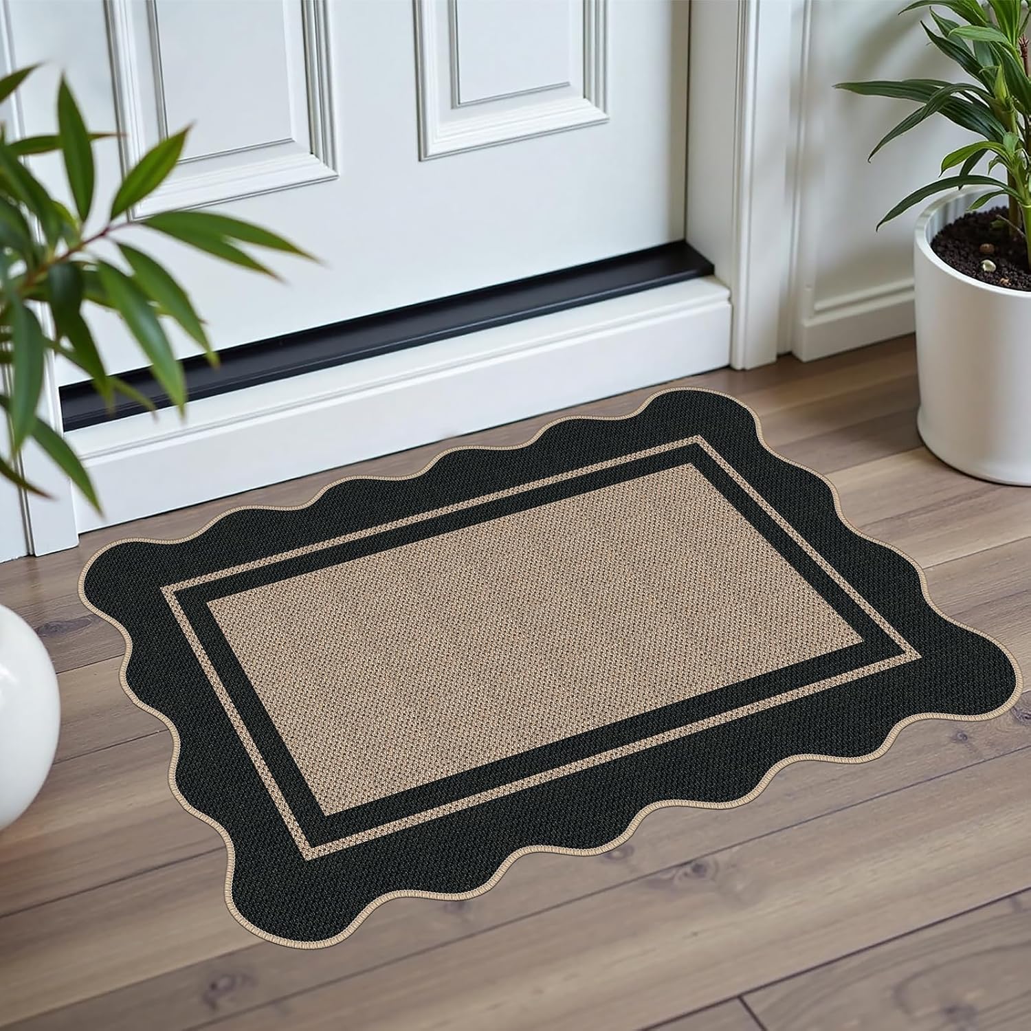 Easy Jute Entryway Rug 20"x32", Brown Small Indoor Outdoor Carpet, Washable Non-Slip Floor Mat for Entryway, Kitchen, Porch
