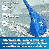 Vista 4 de Water Tech Pool Blaster Aqua Broom XL Ultra - Aspiradora inalámbrica para piscina y spa con juego de poste, a pilas, sin manguera, para jacuzzis