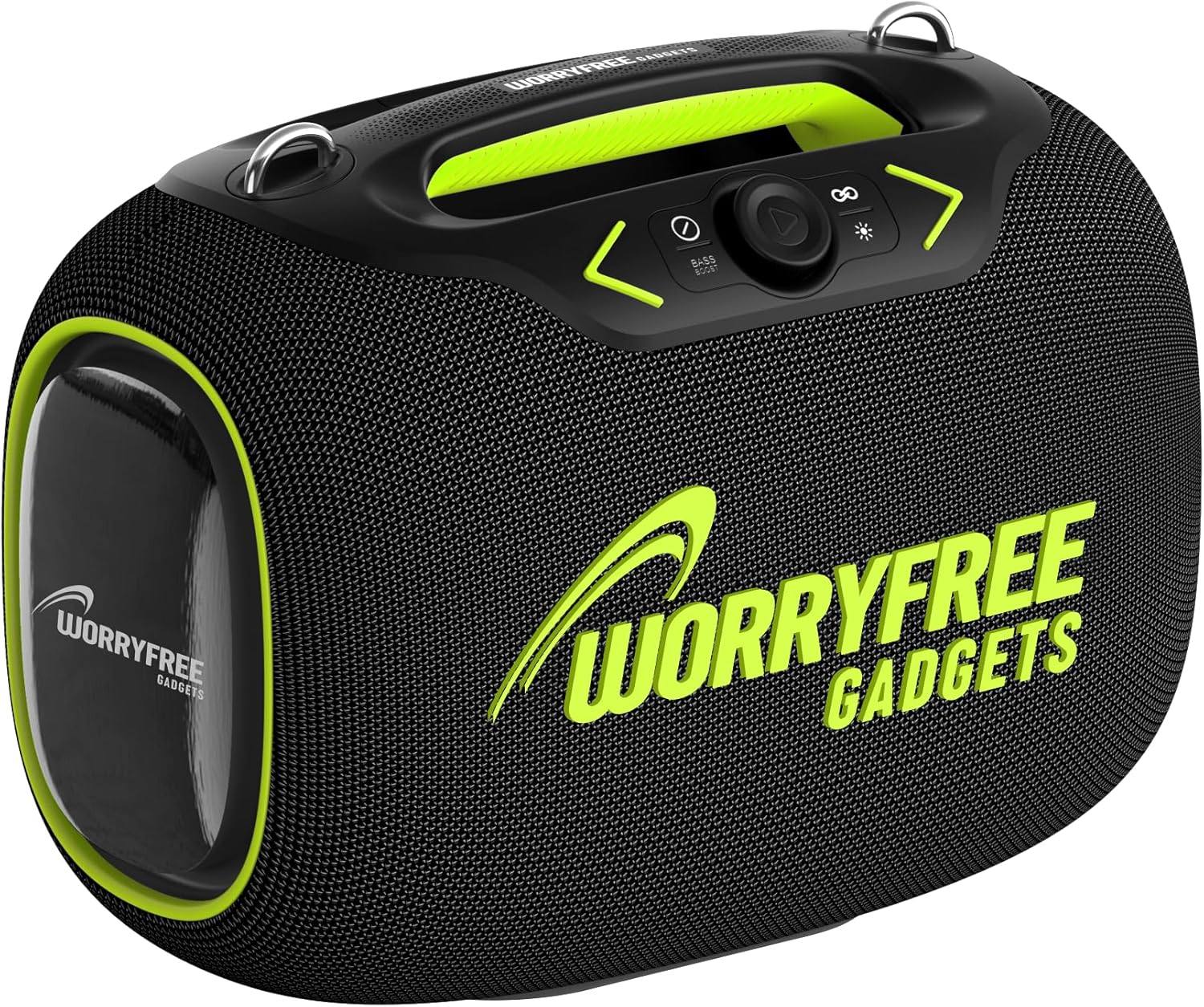 Portable Bluetooth Speaker with 2 Microphones & Tripod, 120W Output, Upto10H Playtime, On-The-Go Party Box Karaoke with Built-in RGB Lights Strong Vibration IPX6 Splashproof (Black)