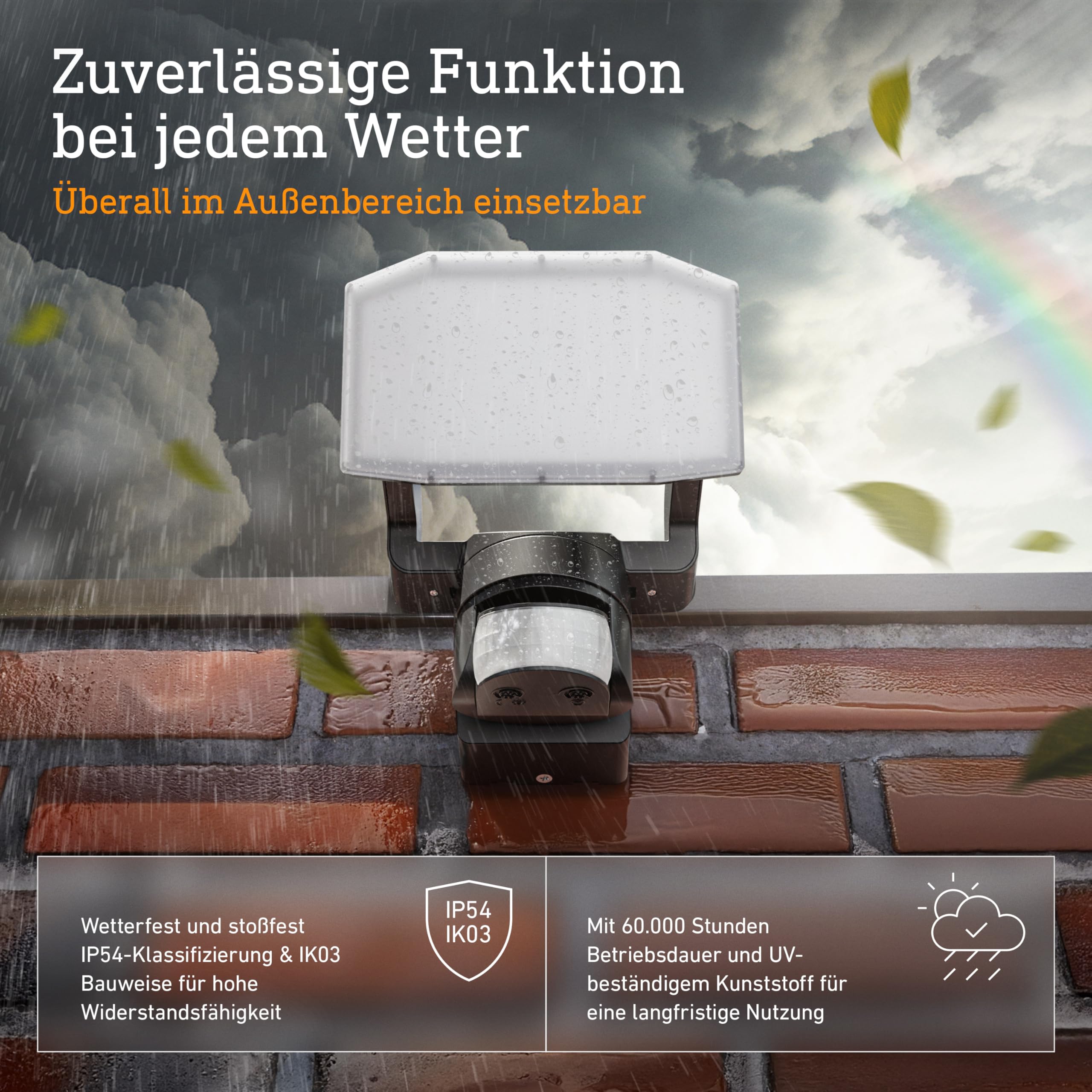 Steinel LED Strahler XLED Protect S Anthrazit, 180°/10 m Bewegungsmelder, 14.3 W, IP54
