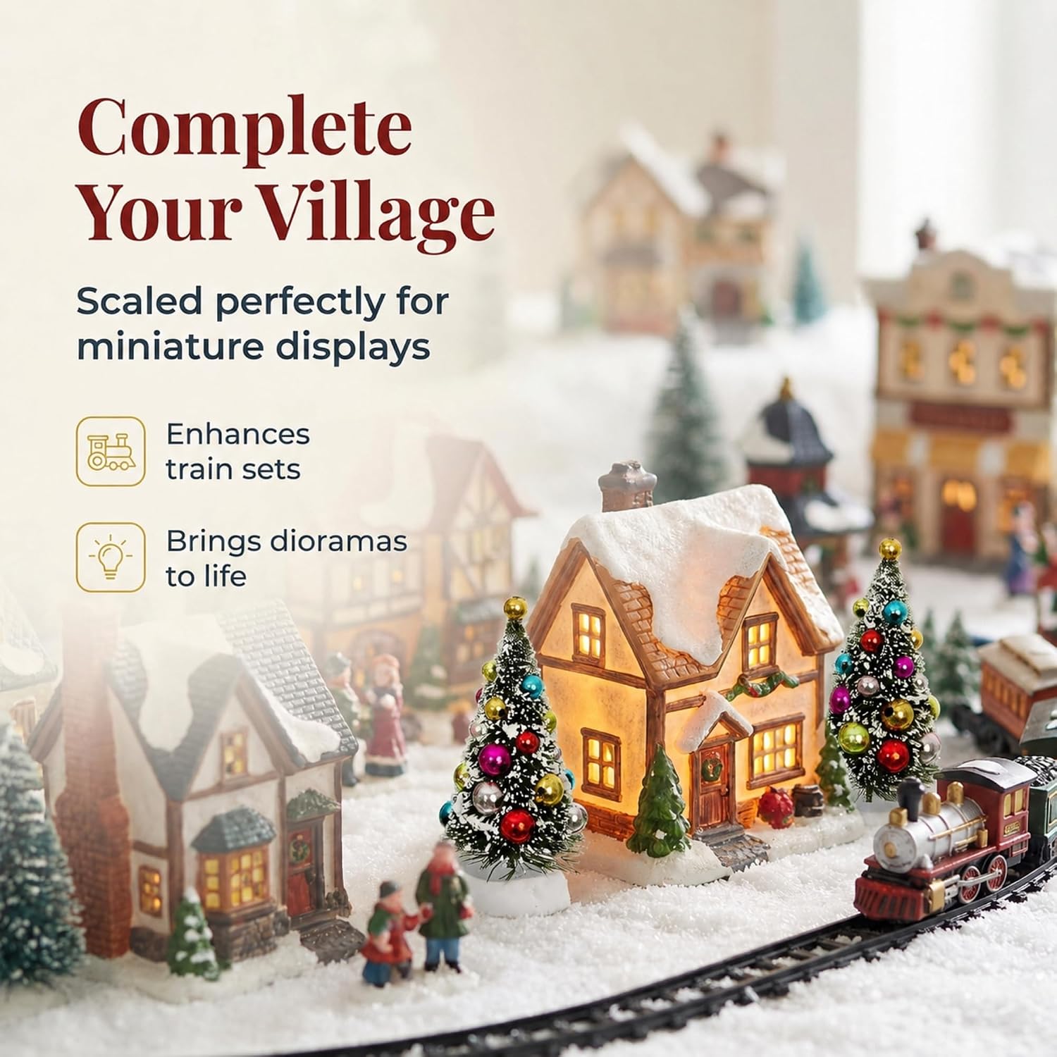 RAZ Imports Mini Decorated Christmas Tree Figurines - Set of 3