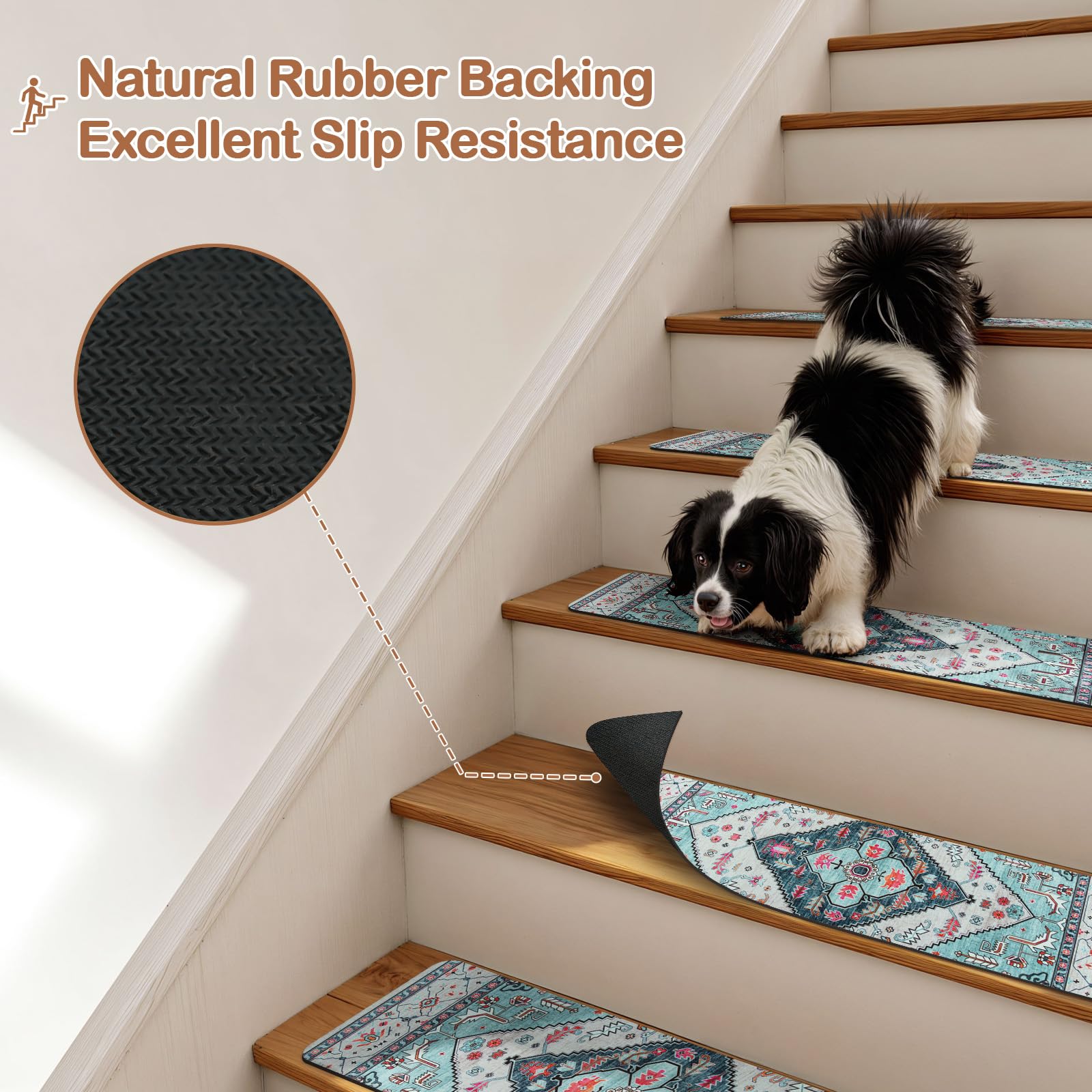 OJIA Lot De 15 Tapis D'escalier Antidu00e9rapants Pour Marches En Bois