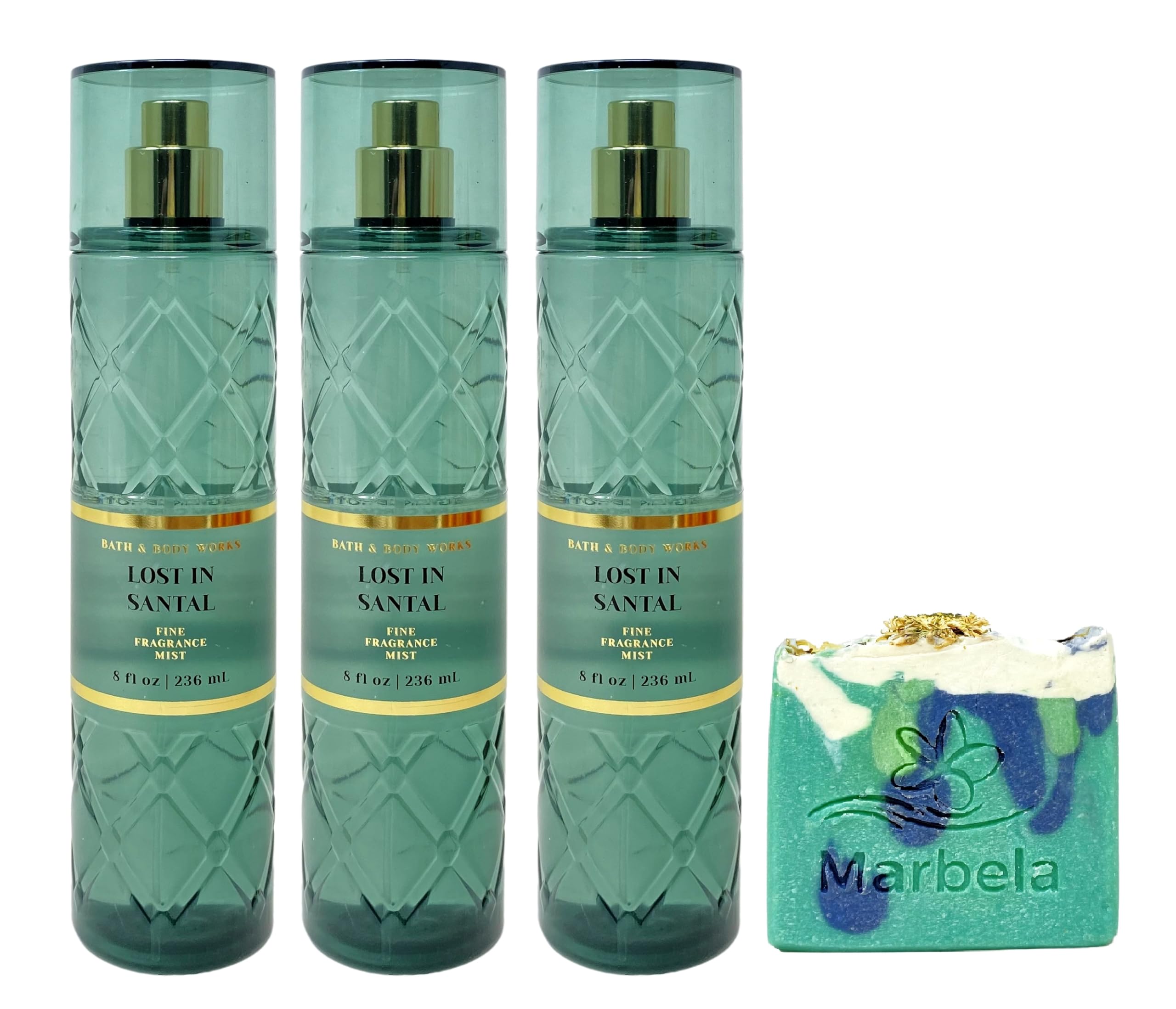 Amazon.com : Bath & Body Works Lost In Santal 3 Pack Fine