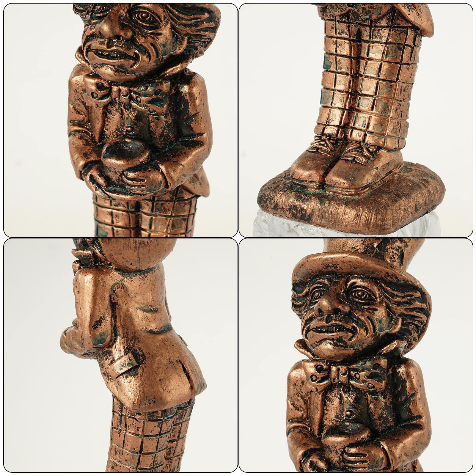 MISOYER Ensemble Statues Jardin Alice Au Pays Des Merveilles - Alice, Chapelier Fou, Chat Du Cheshire, Chenille En Résine