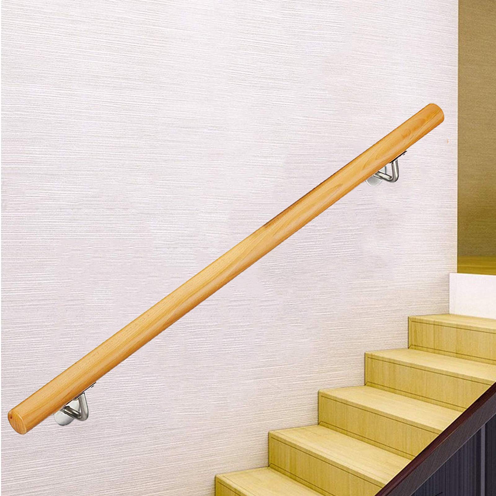 Main courante antidérapante en pin pour rampe loft et escalier