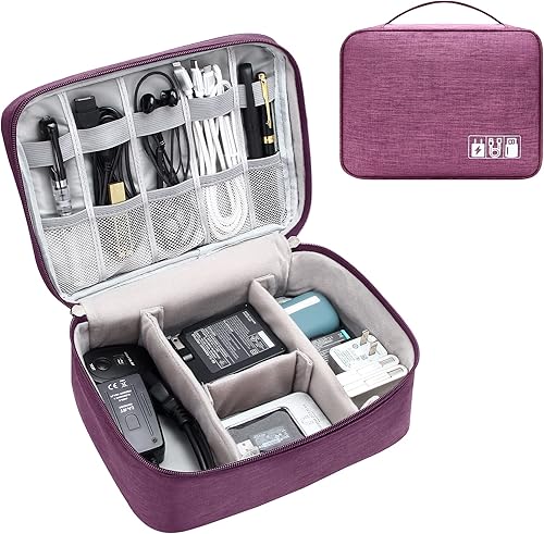 Organizador de electrónica Bolsa organizadora de cables de viaje Bolsa de almacenamiento digital portátil impermeable Caja de accesorios