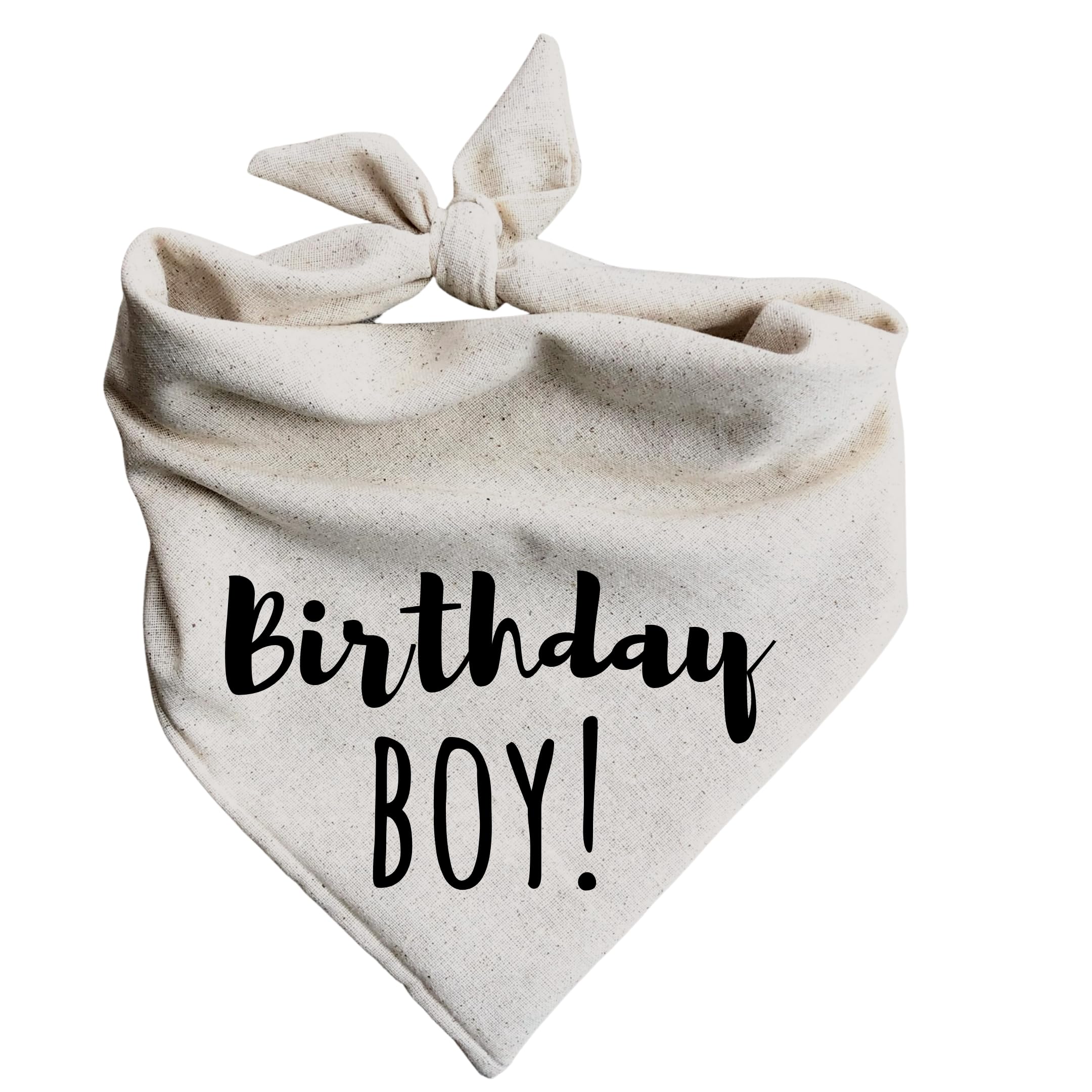 Bandana pour chien Barkday Pawty - Beige - Boho Simple - Taille XL