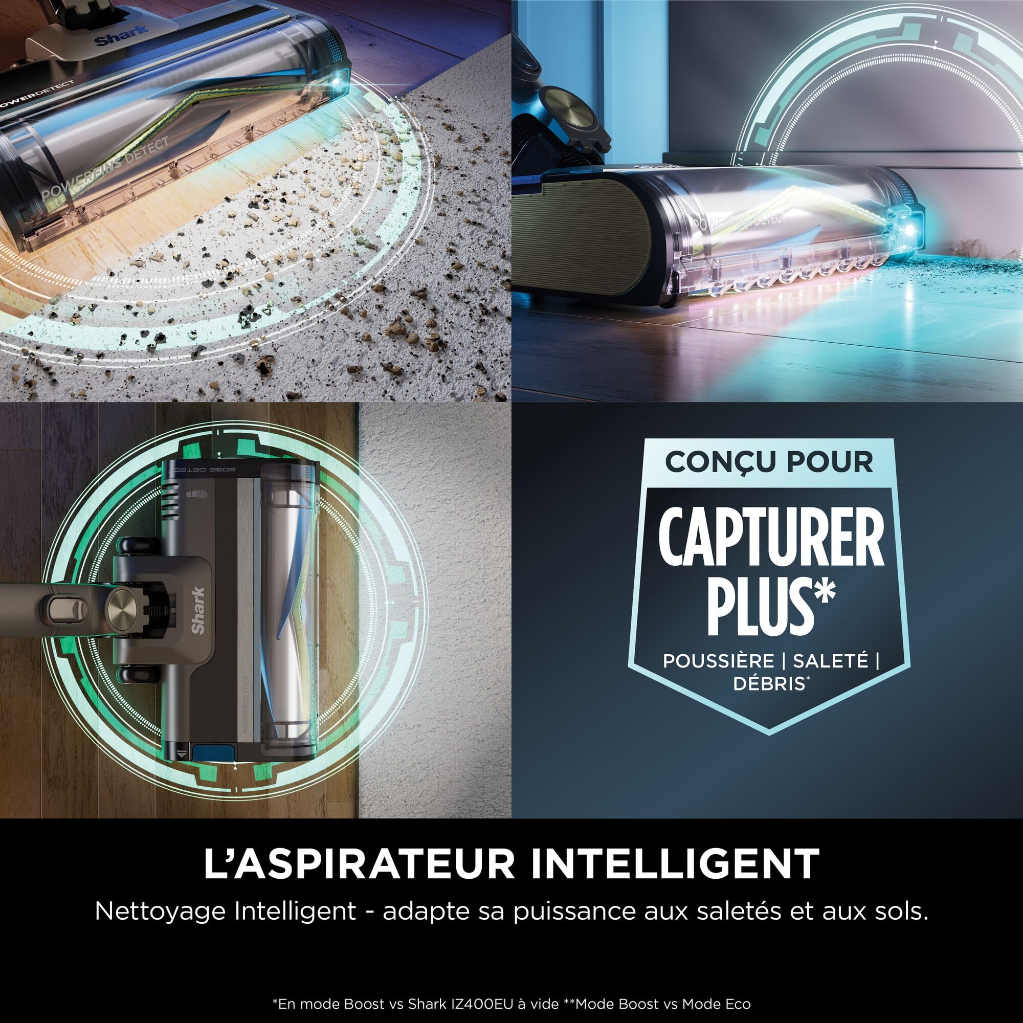 Shark PowerDetect Clean & Empty Akku-Staubsauger mit Absaugstation, bis 70 Min. Laufzeit, kabellos, selbstentleerend, für Tierhaare, Allergiker, Teppich und Hartböden, mit LED-Licht, IP3225EUT