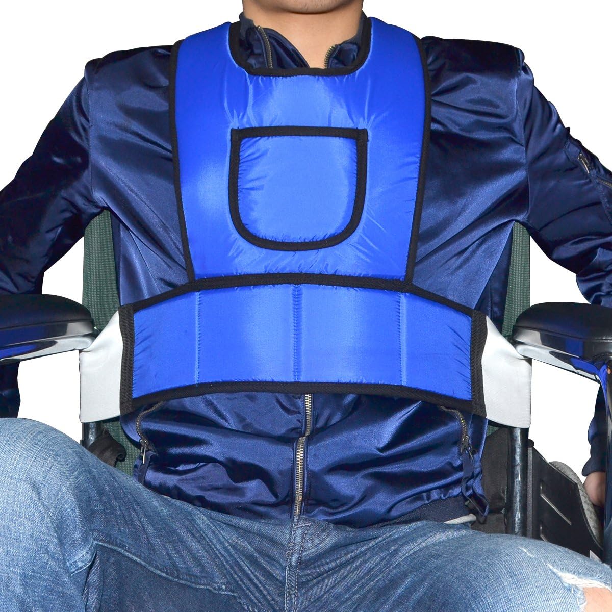 Criss Cross Chest Vest Restraint for Use with Bed or Chair