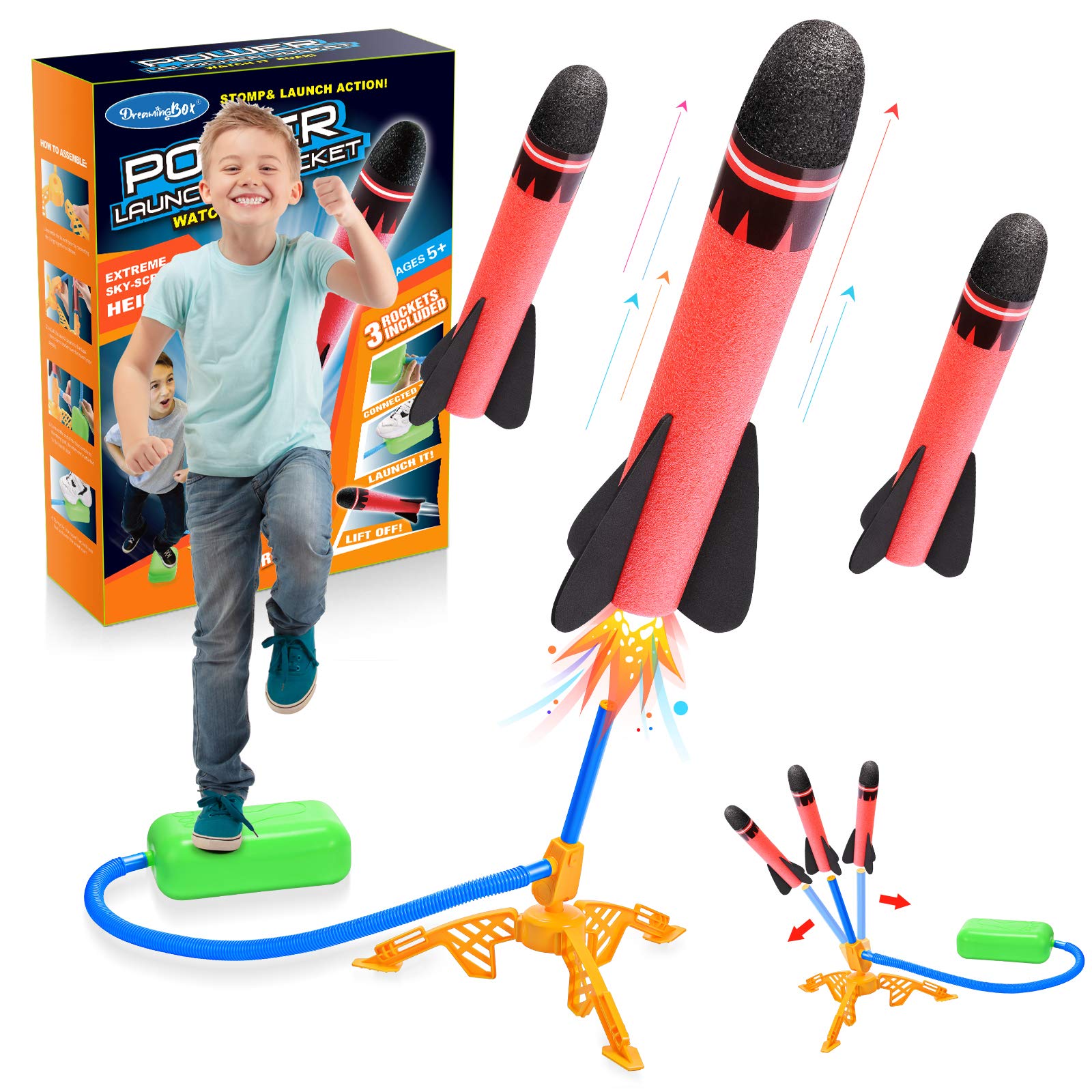 – Boy Toys for 4 5 6 Year Old, Toy Rockets Boys Age 3-9 Girl Gifts for 3-12 Year Old Kids Toy Age 3-5 Boy Gifts Easter Autism Toy Rocket for Kid Outdoor Toys Kid Garden