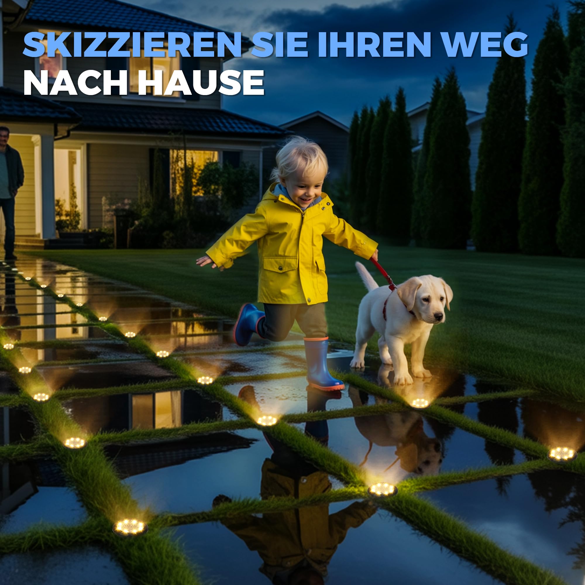 Solpex 20 sztuk solarnych lamp ogrodowych, solarnych lamp podłogowych, IP65, wodoodporne, oświetlenie tarasowe, do podjazdu, na basen, do ogrodu, na dziedziniec (20 szt., ciepła biel)