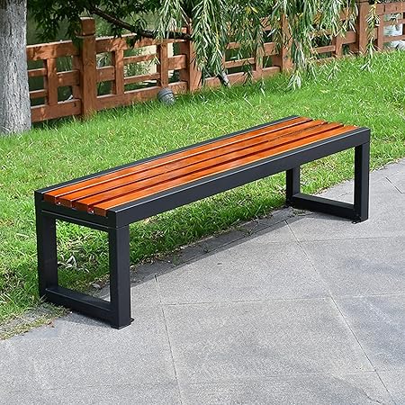 YGER Gartenbank 150cm Ohne Armlehnen - Metall Bank 500kg Belastbar Wetterfest