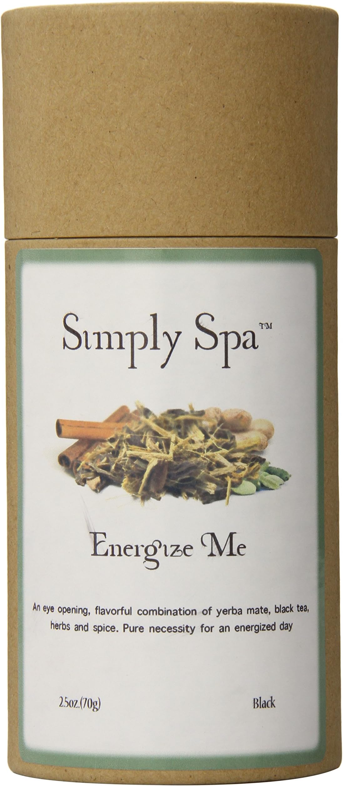 Simply Spa Energize Me Black Tea, 2.5 Ounce