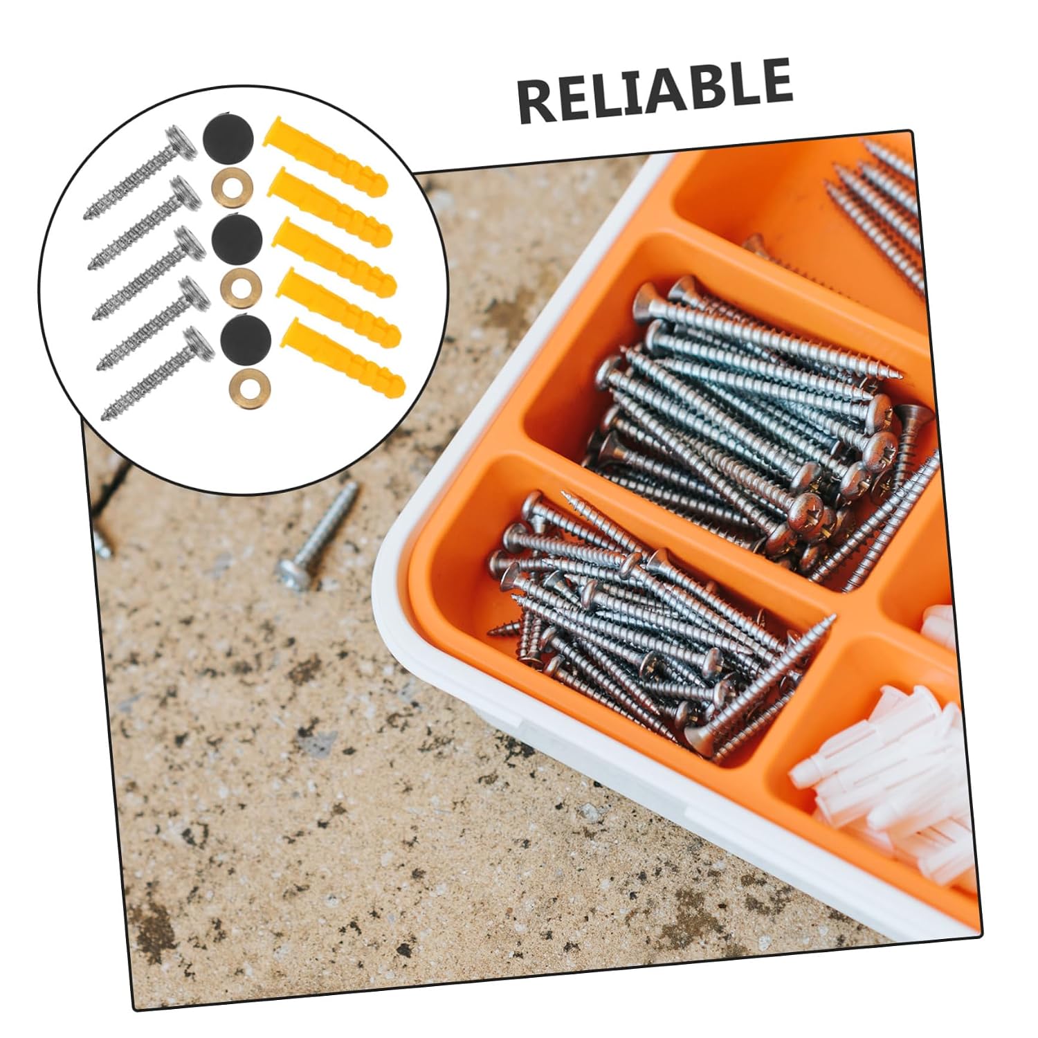 20 Sets Decorative Screw Caps for Nails, Black Plastic Covers