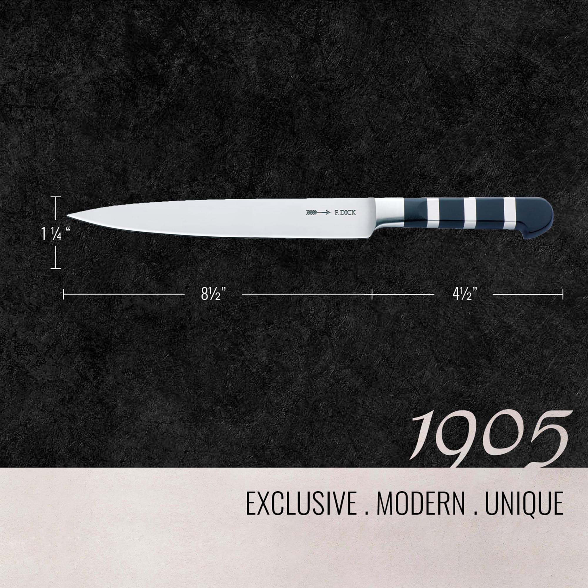 F. DICK – 1905 Carving Knife - Kitchen knife with 8.3" blade & 56 HRC - Ideal for cutting meat - Brisket knife - Stainless steel - Ultra sharp - Ergonomic handle - High carbon — Amazon image 2