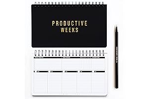 INK+VOLT Weekly Planner, Undated Organizer, Goal Setting + Pen