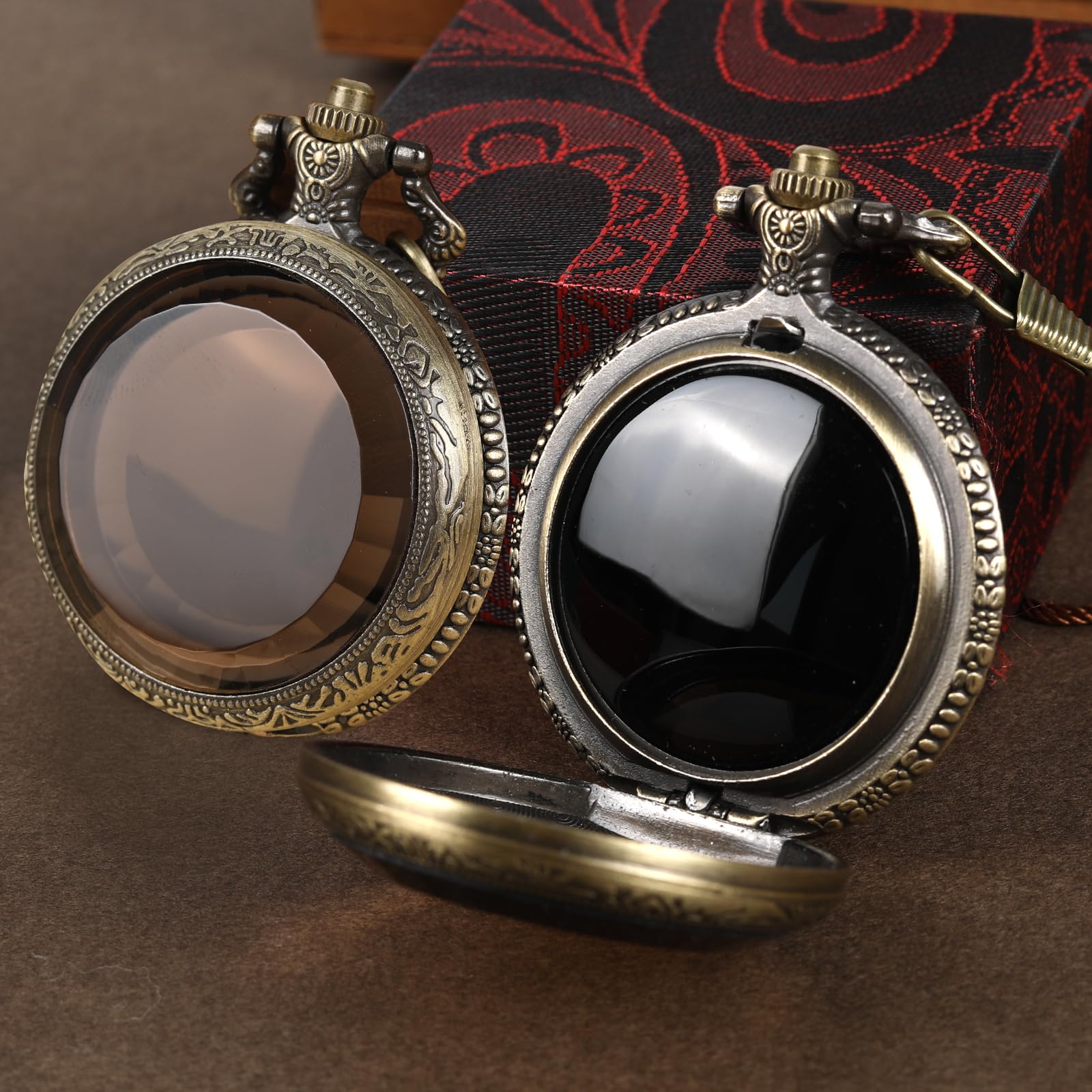 Towdreu Women's Multicoloured Natural Obsidian Mirror For Fortune Telling, Witchcraft, Meditation And Witch Gifts For