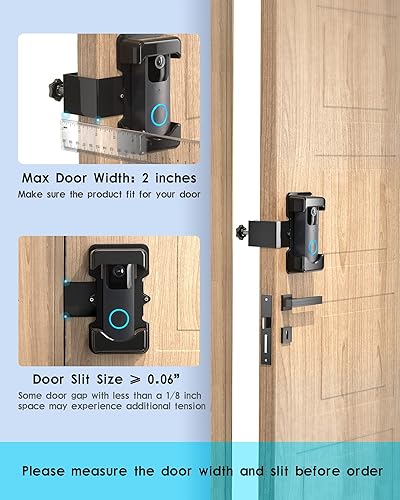 Miniatura 4 de Soporte antirrobo, altura ajustable (3.7 a 5.1 pulgadas), compatible con la mayoría de timbres de video de marca, sin taladrar y fácil de instalar