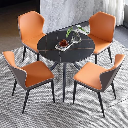Miniatura 10 de YVYKFZD Mesa redonda de conferencias, mesa de recepción para oficina pequeña, mesa de club, juego de mesa de comedor de cocina de 5 piezas, mesa de