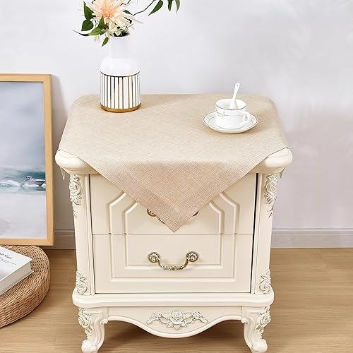 Wolkemer Mantel redondo de lino sintético resistente a las arrugas, mantel de tela resistente a las arrugas, mantel de lino de 60 pulgadas para mesa Wolkemer Mantel redondo de lino sintético resistente a las arrugas, mantel de tela resistente a las arrugas, mantel de lino de 60 pulgadas para mesa