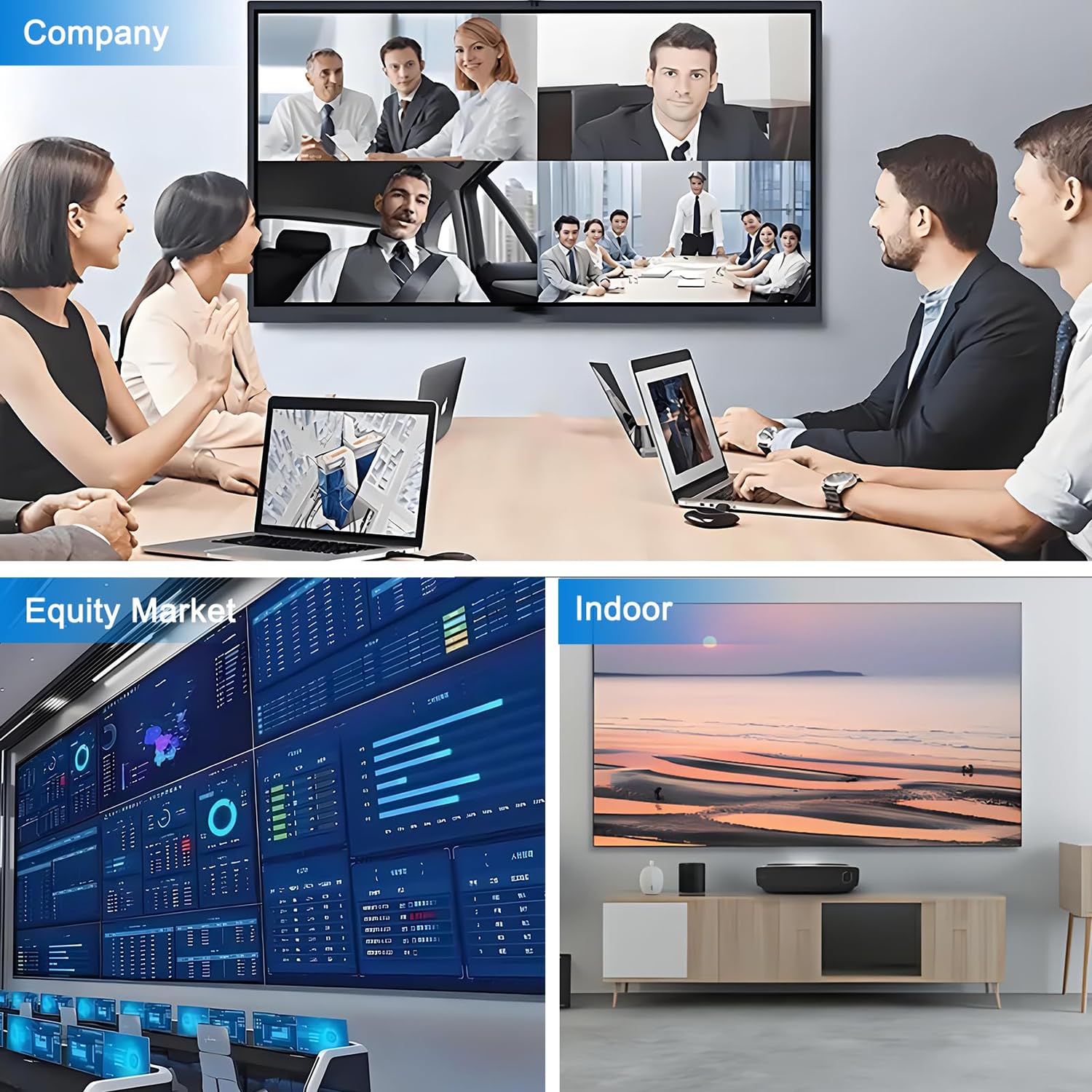 Video Wall Controller 2x2 4K60HZ,HDMI 2.0 TV Wall Controller, Support 3840x2160@60Hz Inputs 4 Output Wall TV, 2x2 1x2 2x1 1x3 3x1 1x4 14 modes,remote&RS232 control,with Out Audio & Memmory Function