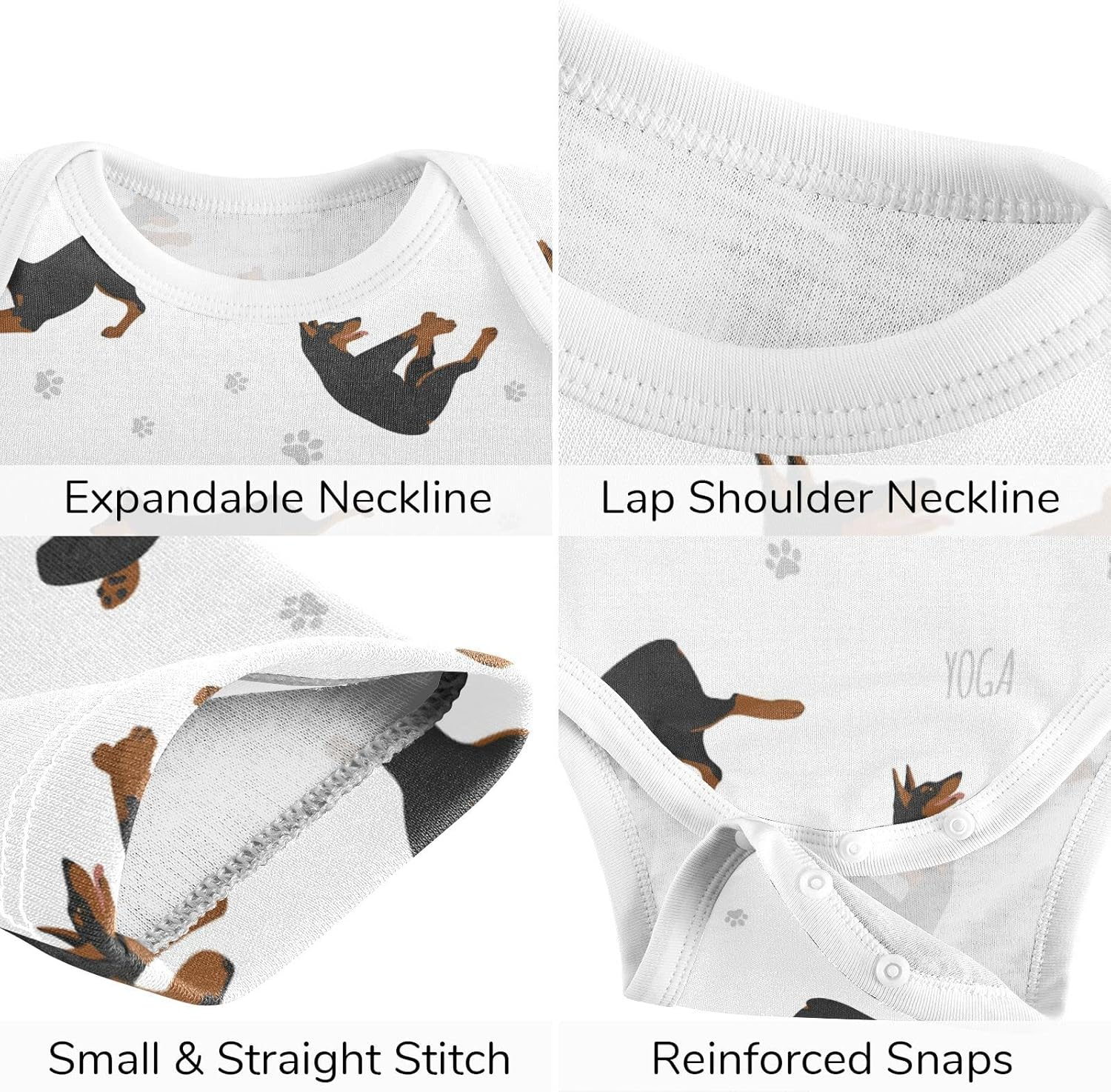 vvfelixl Baby Bodysuits Pants Sets Gnome Mushroom Short Sleeve Baby Clothes for Boys Girls 3M - Image 4