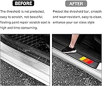 Vista 5 de YOSRTER 5 calcomanías protectoras para umbral de puerta, accesorios para Toyota, Tacoma 4Runner, Tundra, TRD Rav4, Highlander, protector de umbral