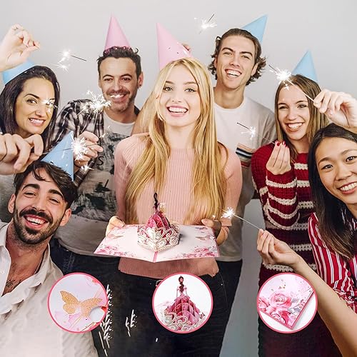 Miniatura 4 de Rotel Tarjeta de quinceañera, tarjetas de cumpleaños número 15 para regalos de quinceañera, tarjetas para quinceañeras de 15 años, número 15 centro