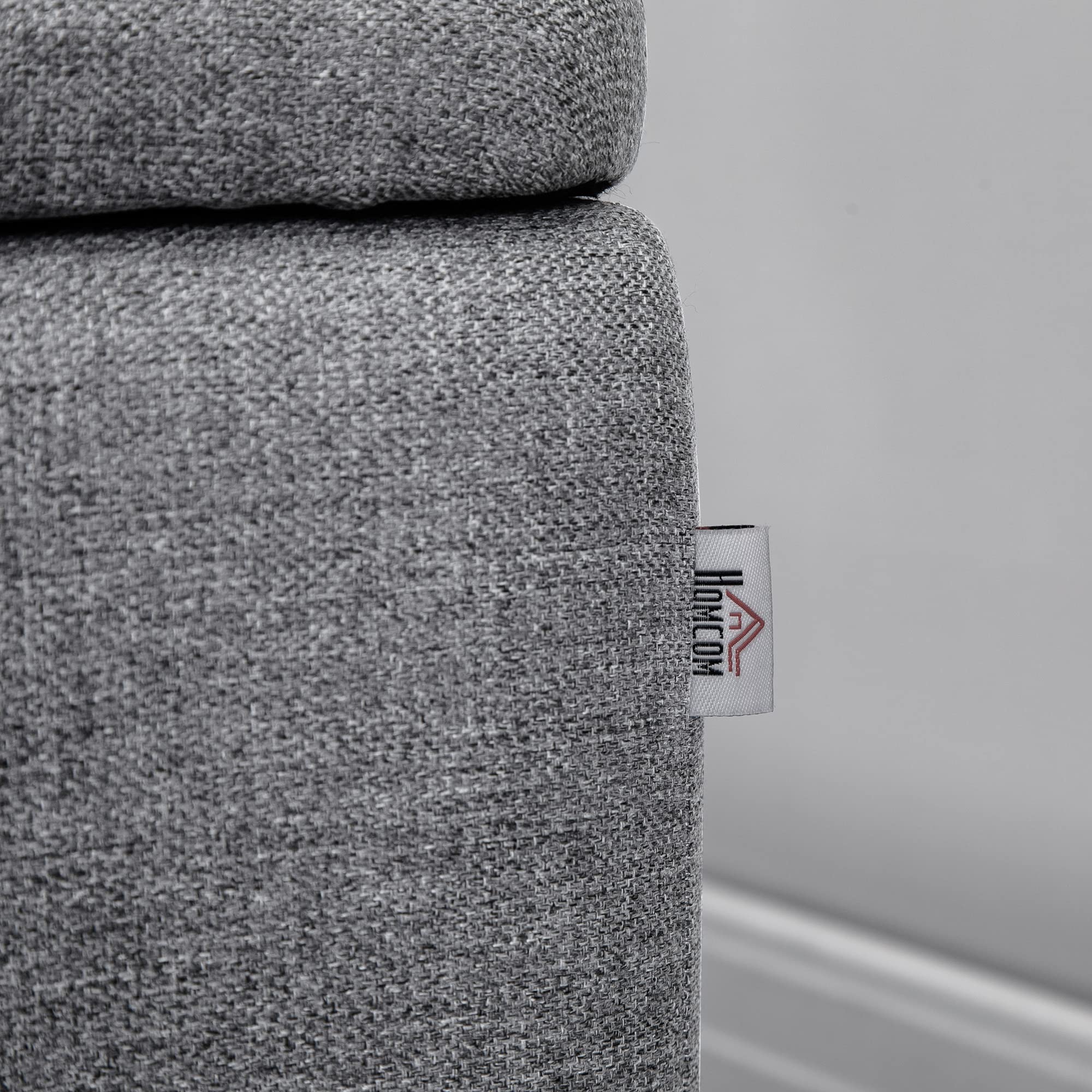 HOMCOM Panca Contenitore Rivestita in Tessuto, Effetto Velluto, Cassapanca con Contenitore Imbottita, per Camera da Letto, Soggiorno e Ingresso, 101x38.5x44.5 cm, Grigio