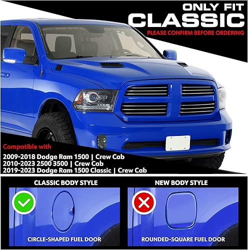 Miniatura 10 de Tyger TG-RS2D40078 tarima de automóvil, para Dodge Ram 1500 cabina doble de 2009 a 2017, escalón lateral, barras nerf y estribos de 4 pulgadas en