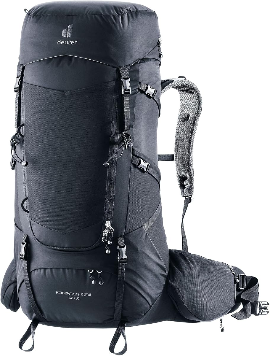 Aircontact Core 50+ 10L, mochila técnica para caminatas de varios días - Negro