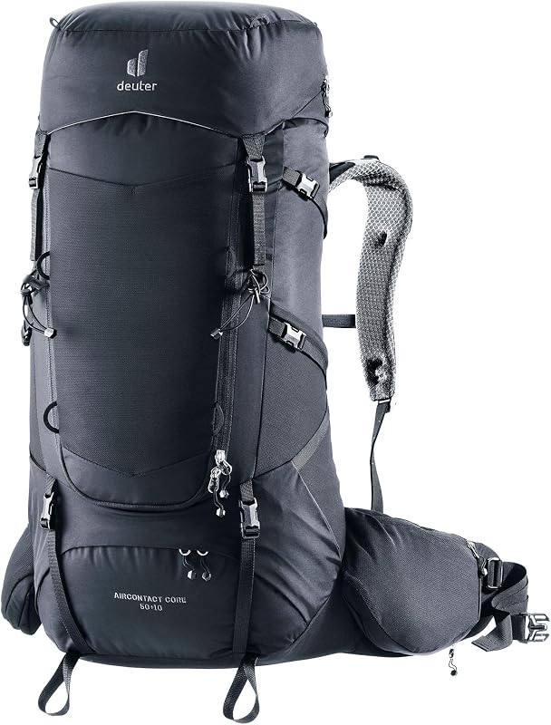 Aircontact Core 50+ 10L, mochila técnica para caminatas de varios días - Negro