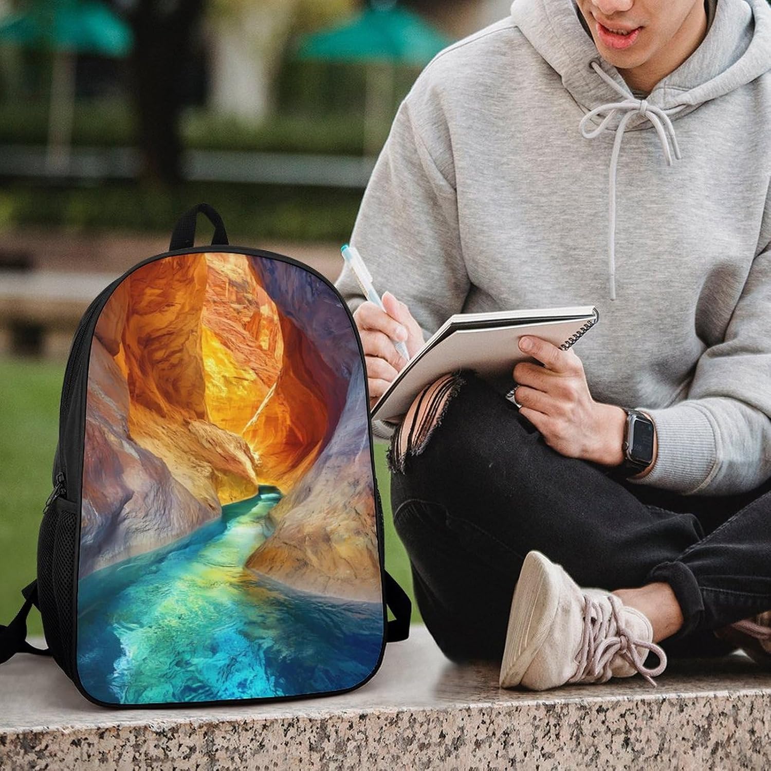 Antelope Canyon Mountain Laptop Backpack for Men Women 17 Inch Shoulder Bag Travel Daypack