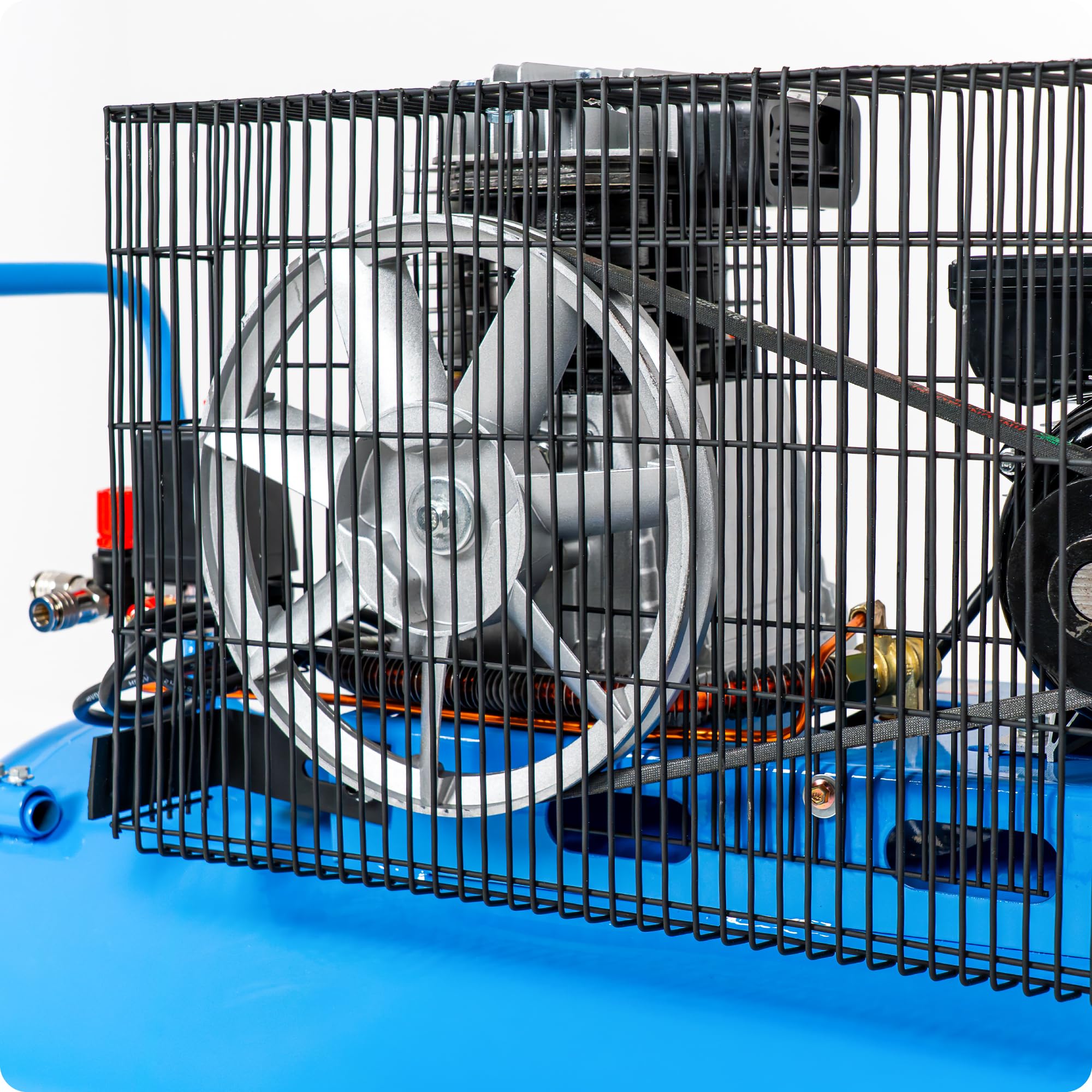 Kompresor 100L sprężarka powietrza 8 bar, 1800W / 2200W / 3300W, bezolejowy lub olejowy, 1/4", reduktor ciśnienia, 2 wyjścia, manometr, do warsztatu, garażu, opon i malowania (1T-100L 5 IN 1 SET)