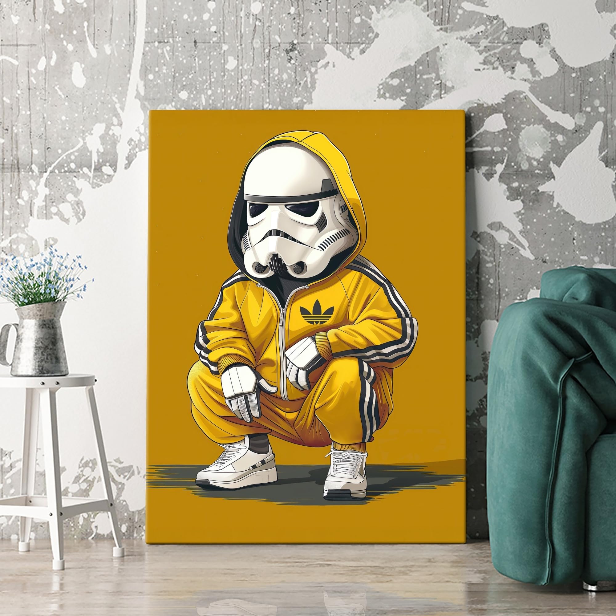 Artmazing | Bild bunt | S-Art Bilder | Modernes Wandbild XXL | Wohnzimmer Wanddeko | Leinwandbild | Gelb, Retro
