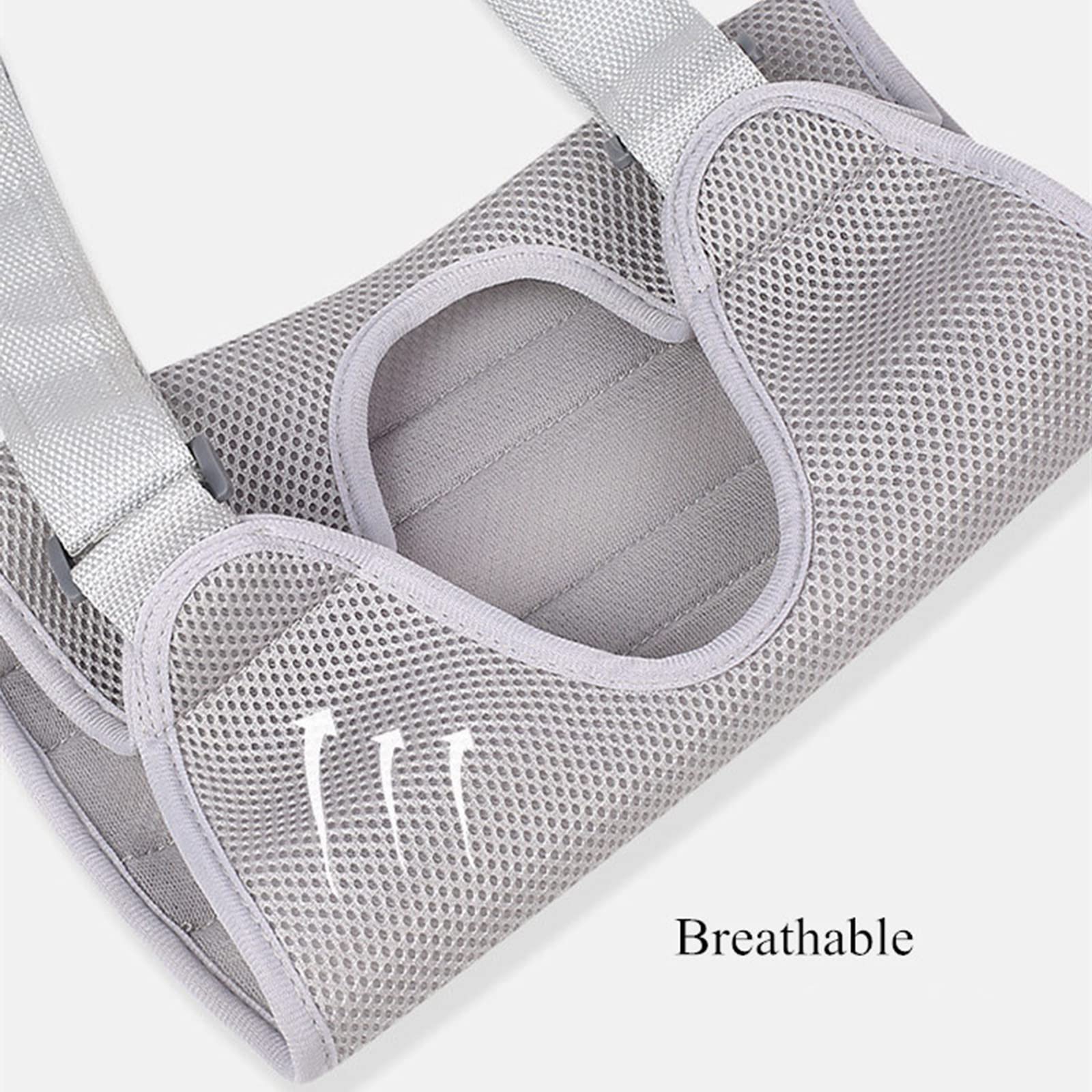 Cabestrillo de malla para brazo, correa de soporte médico con cojines de hombro suaves, soporte de hombro ligero, ajustable y transpirable para mujeres y hombres, se adapta al brazo izquierd
