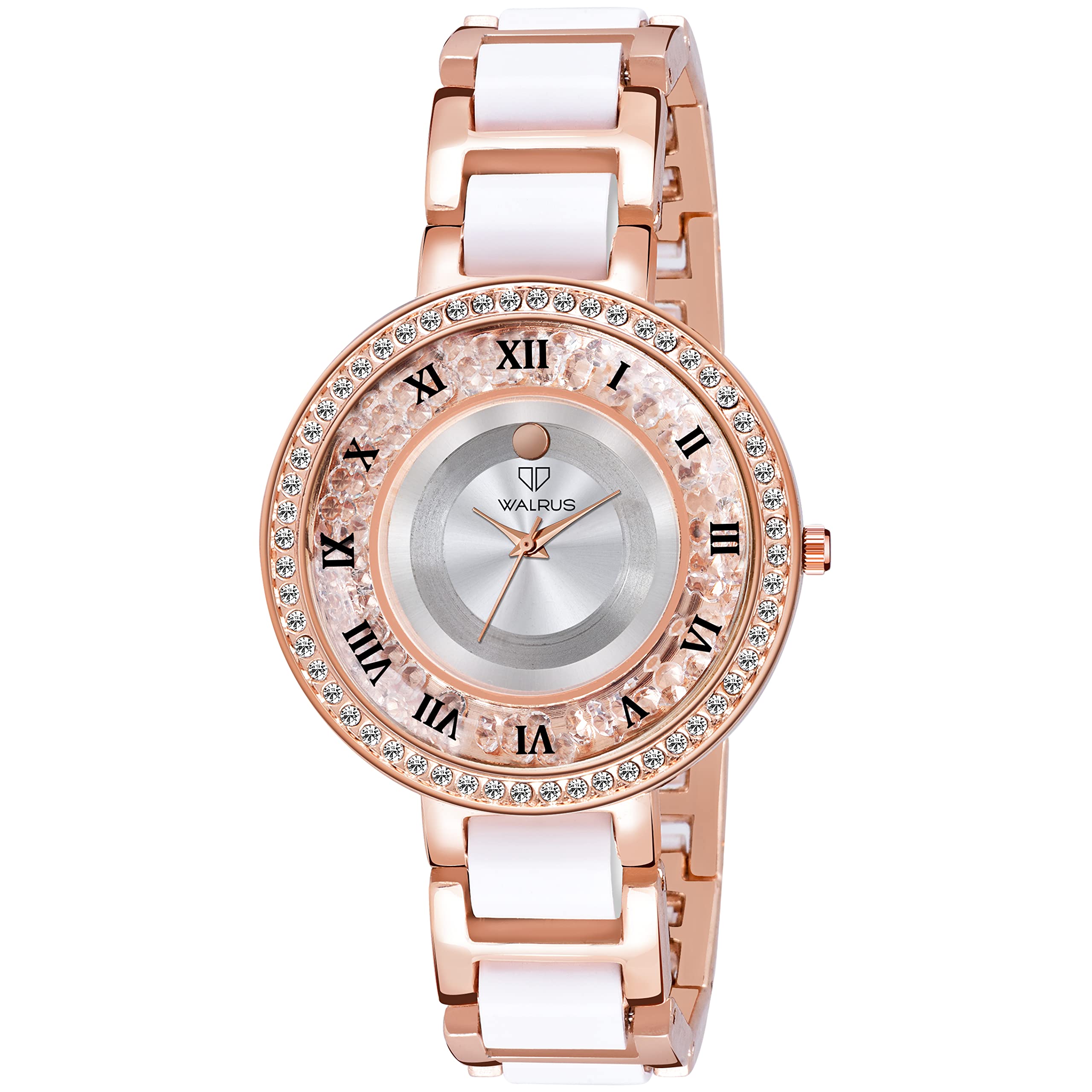 Walrus White Dial Analog Wrist Watch for Women - Rose Gold Alloy Strap - Elegant & Durable - 37mm Case Size (B0B299K9W2) Amazon Price History, Amazon Price Tracker