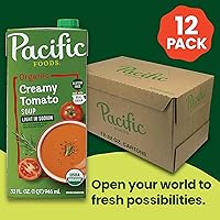 Vista 2 de Pacific Foods Sopa de tomate cremosa orgánica, 32 onzas, paquete de 12