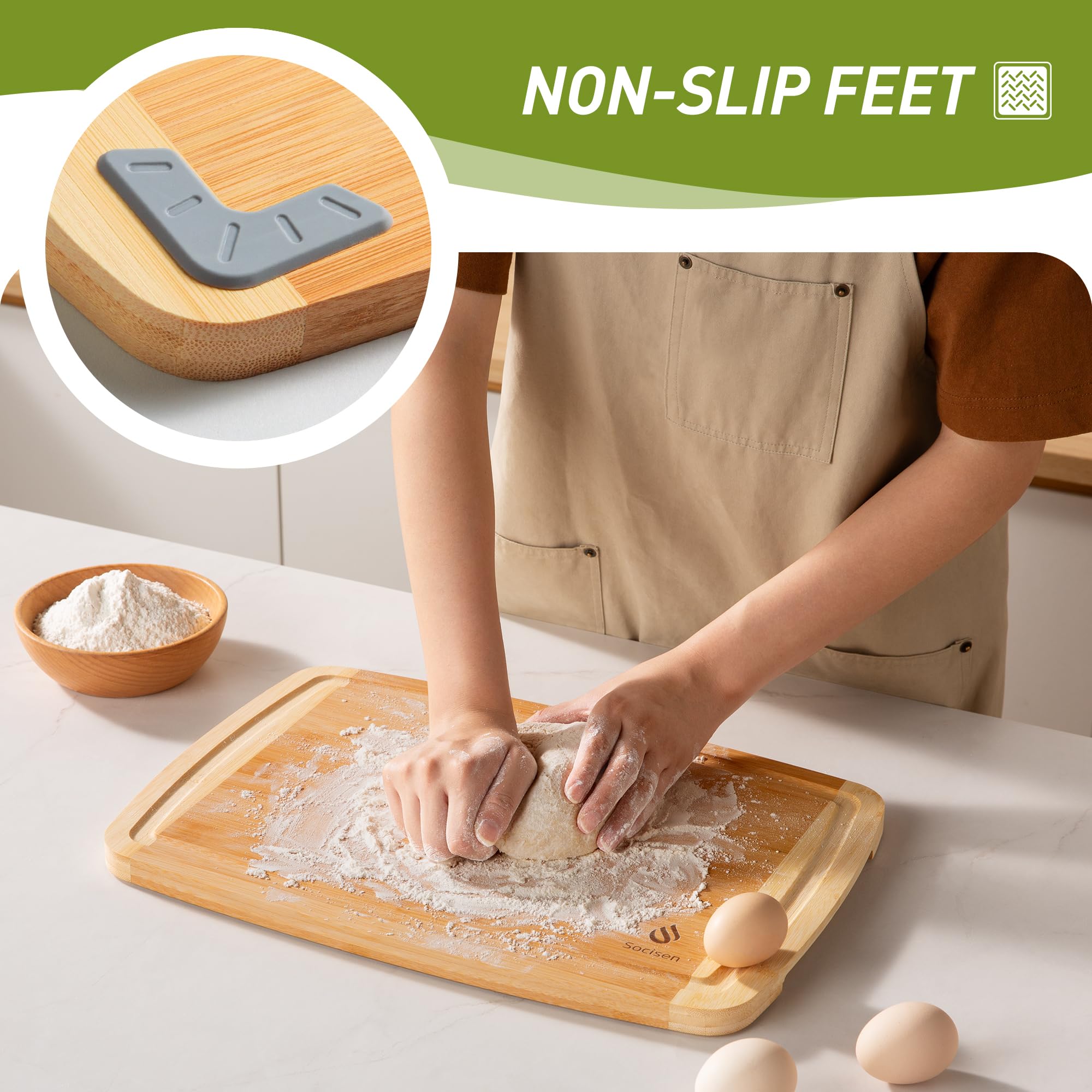 Juego de tablas de cortar de bambú antideslizantes sobre el fregadero, mesas para picar, cocina, tabua, madeira, corte, carne, bambú, alimentos, cortar, madera, juego, regalos, cumpleaños, Navidad,
