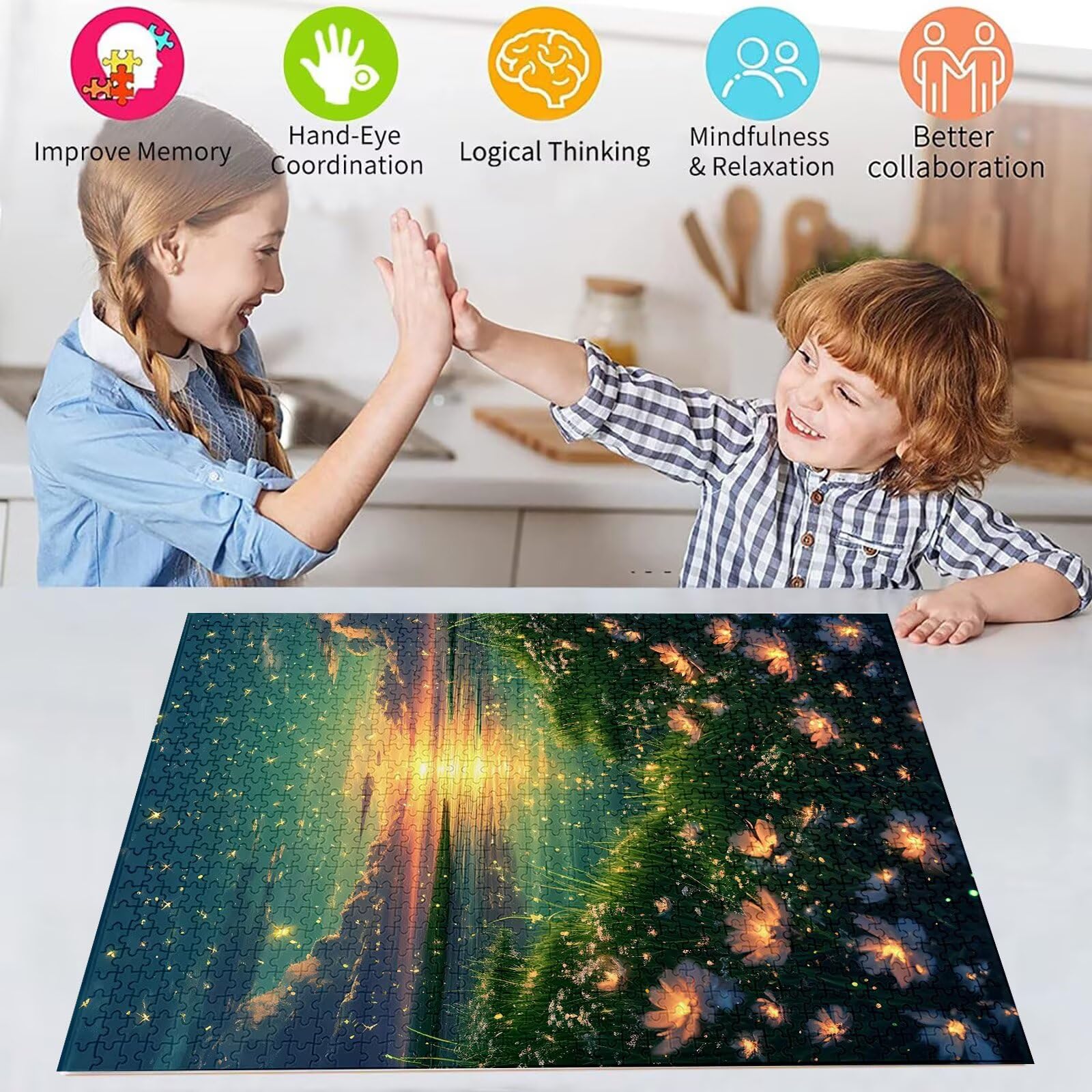 Traum Puzzle 3000 Teile See Puzzle Erwachsene, Holzpuzzle Erwachsene, DIY Groß Puzzelmatten, Premium Quality Klassische Wooden Jigsaw, Holzpuzzle ab 14 Jahren für Jungen, Geschenke Mädche S-815