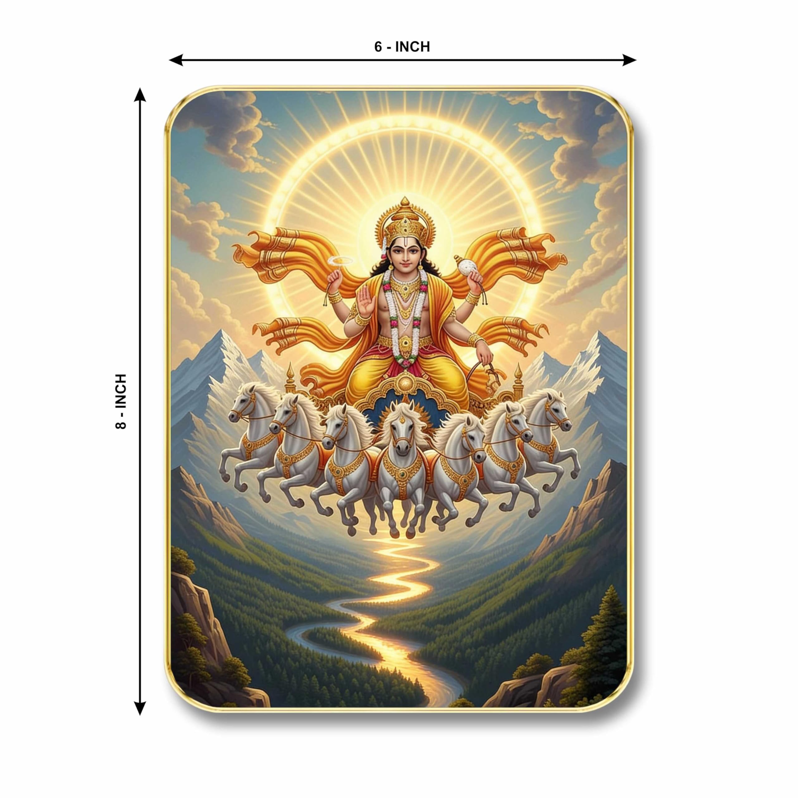 Surya Dev Wall Art - Divine Vastu Painting -4 Surya Dev Wall Art - Divine Vastu Painting -4