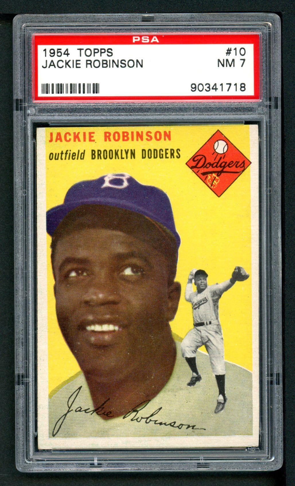 Amazon.com: 1954 Topps # 10 WHT Jackie Robinson Brooklyn Dodgers 